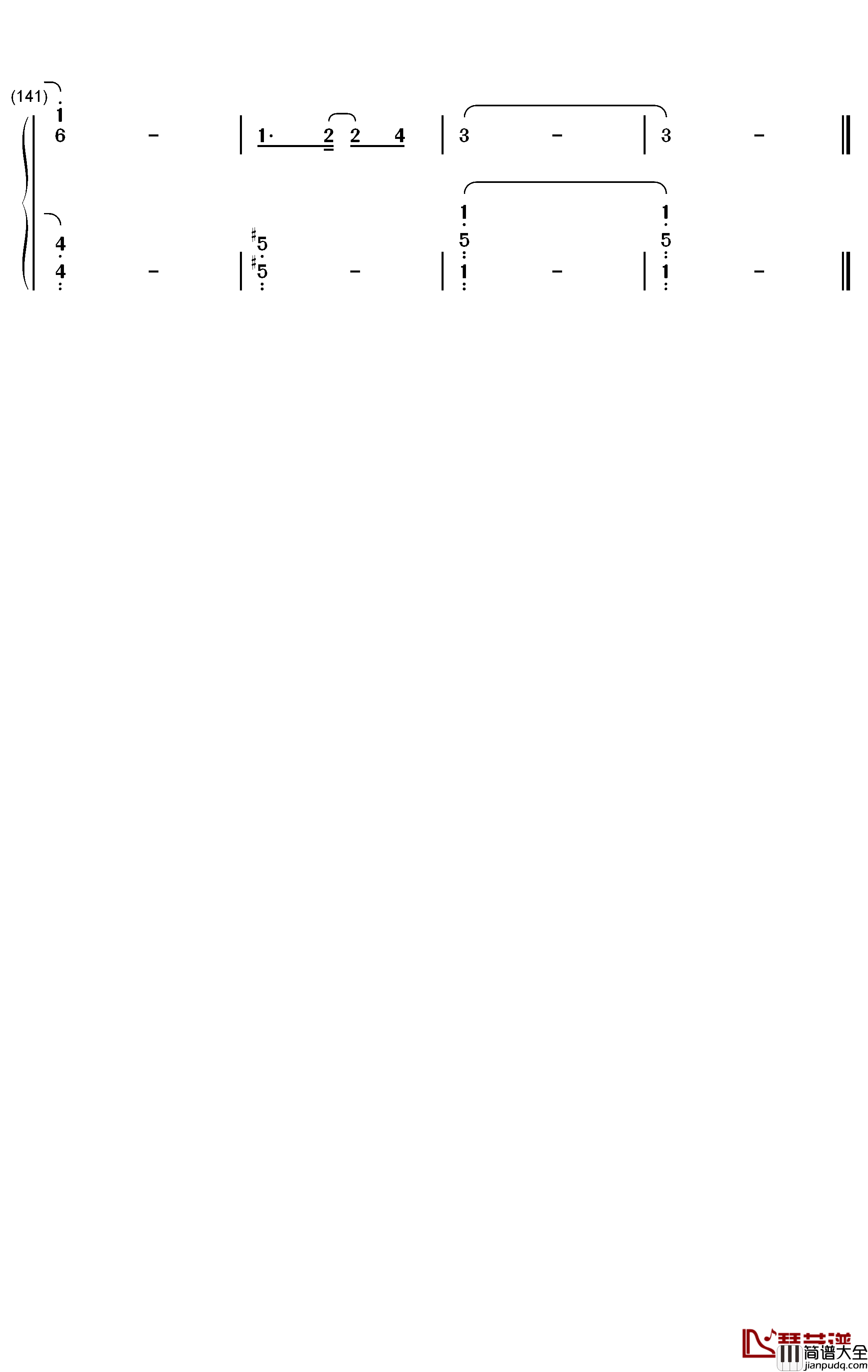 嘿你还好吗钢琴简谱_数字双手_钟汉良