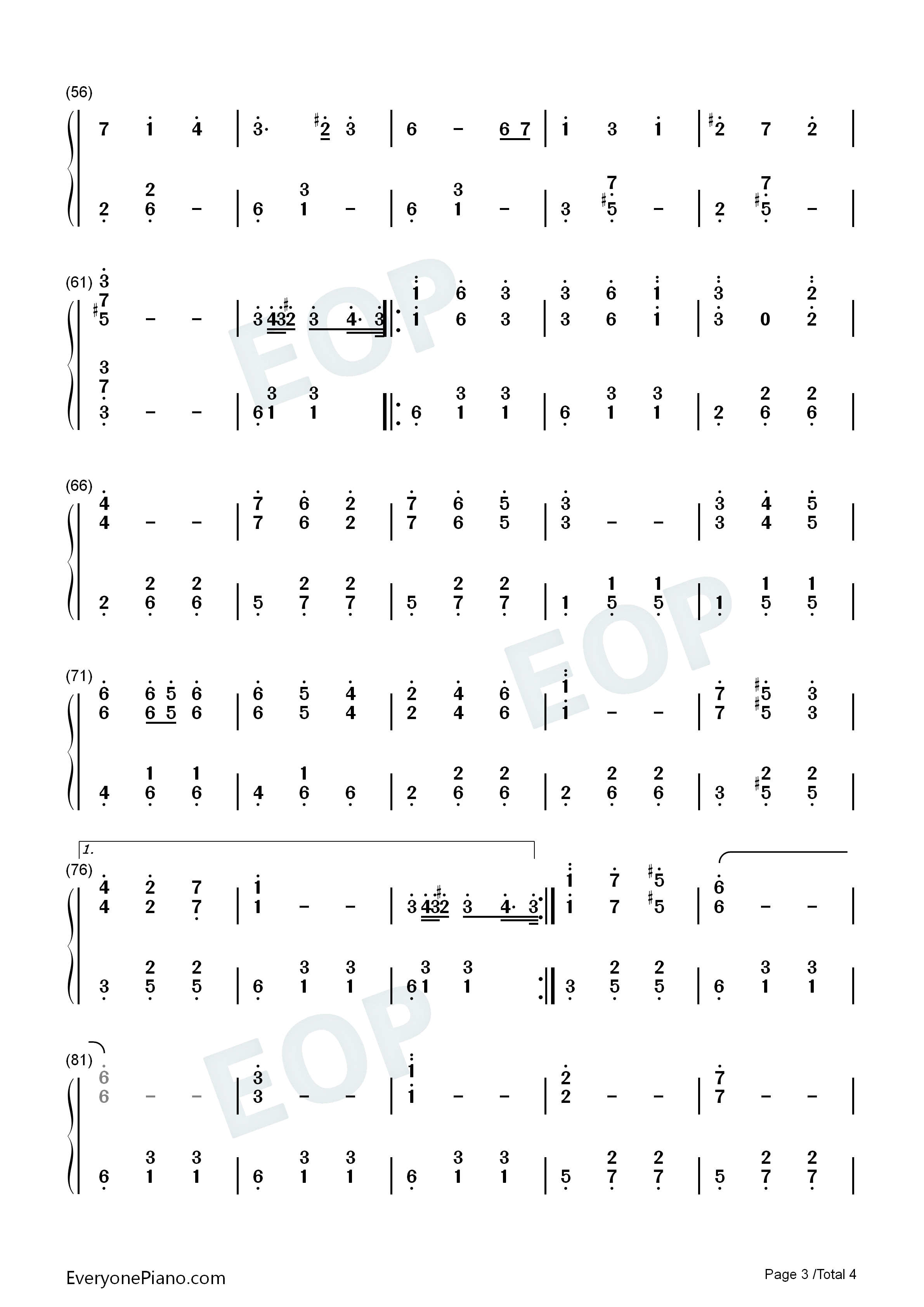 无字歌钢琴简谱_王梓赫Ray演唱