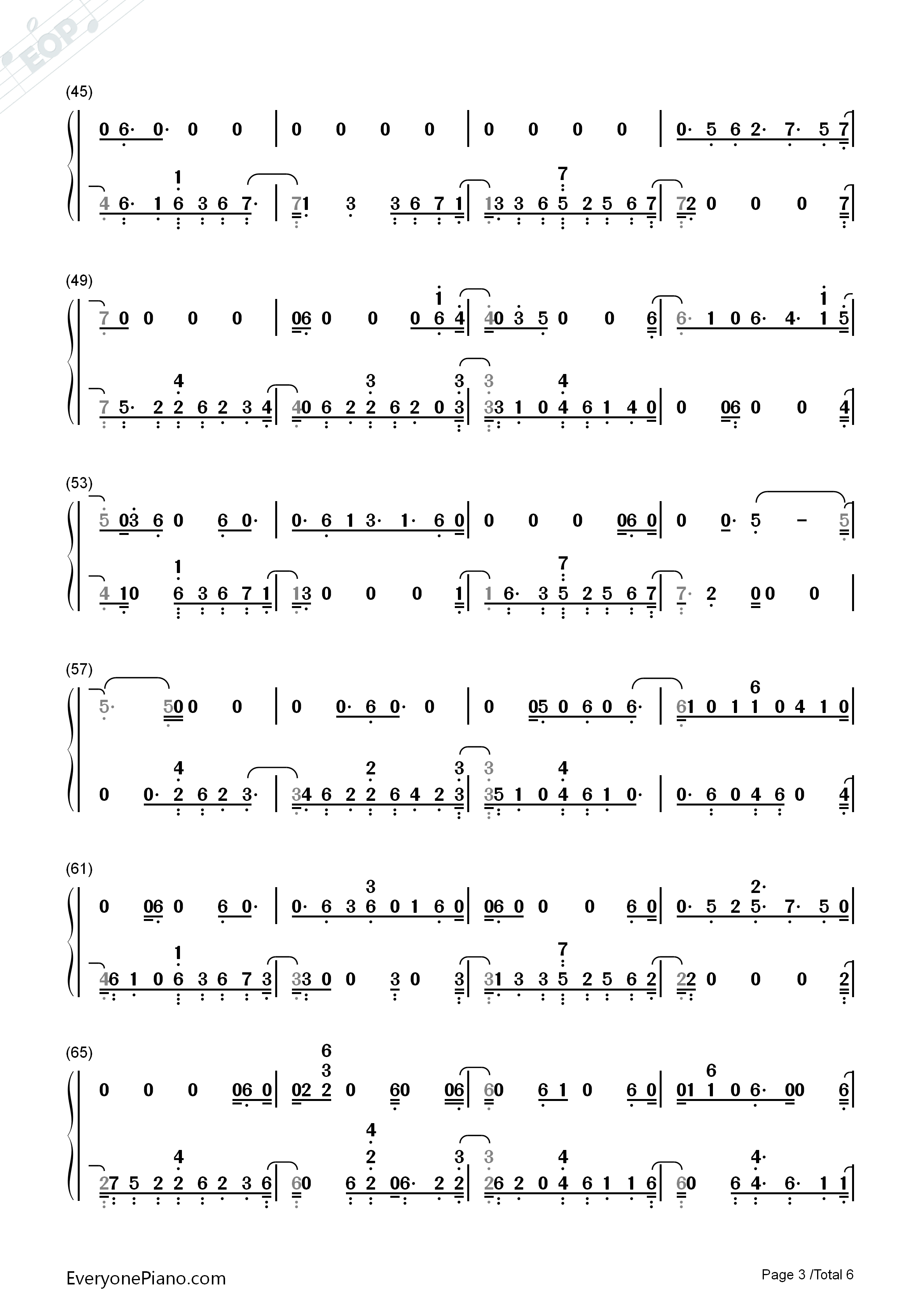 For_You钢琴简谱_Liam_Payne_Rita_Ora演唱