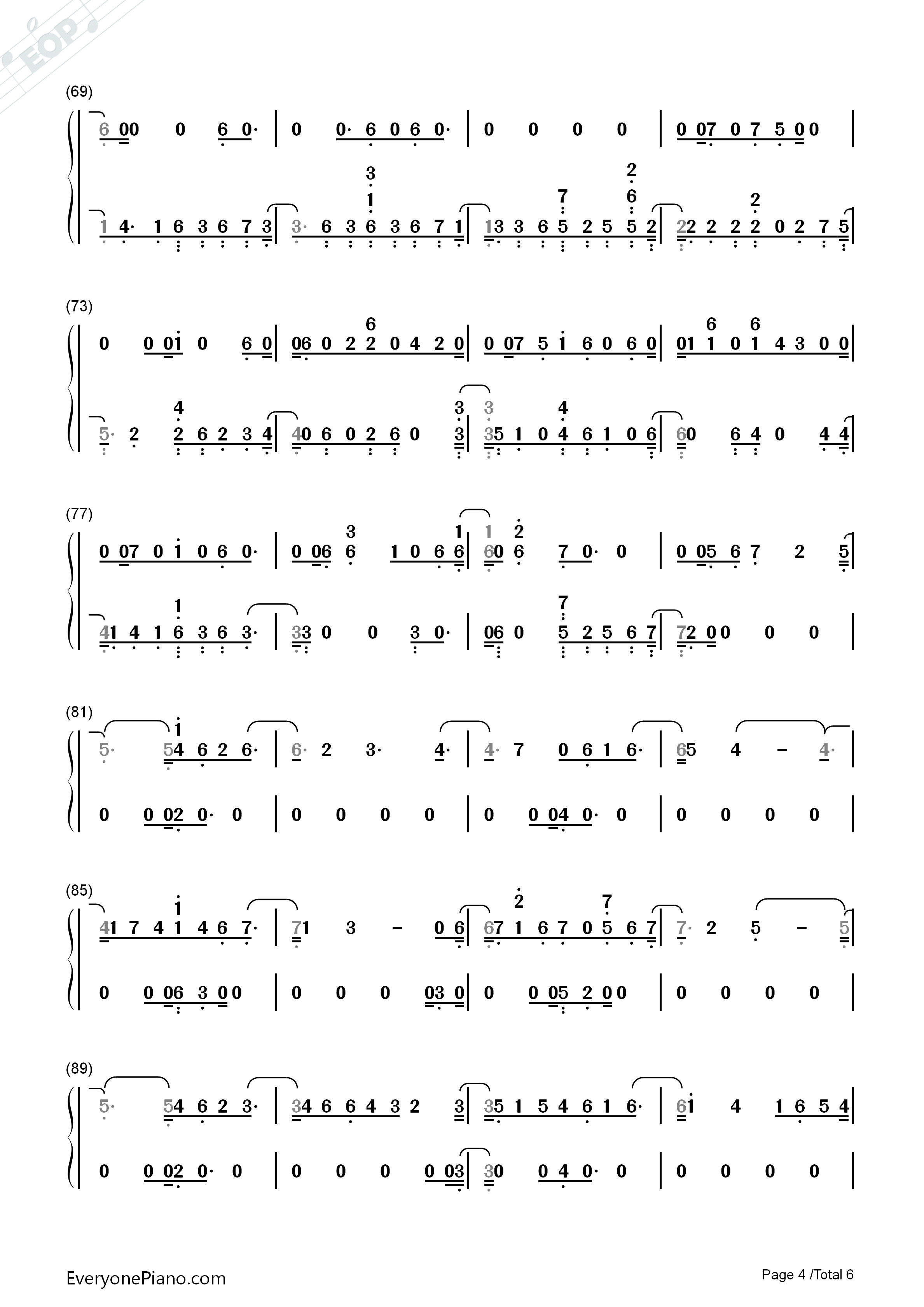 For_You钢琴简谱_Liam_Payne_Rita_Ora演唱