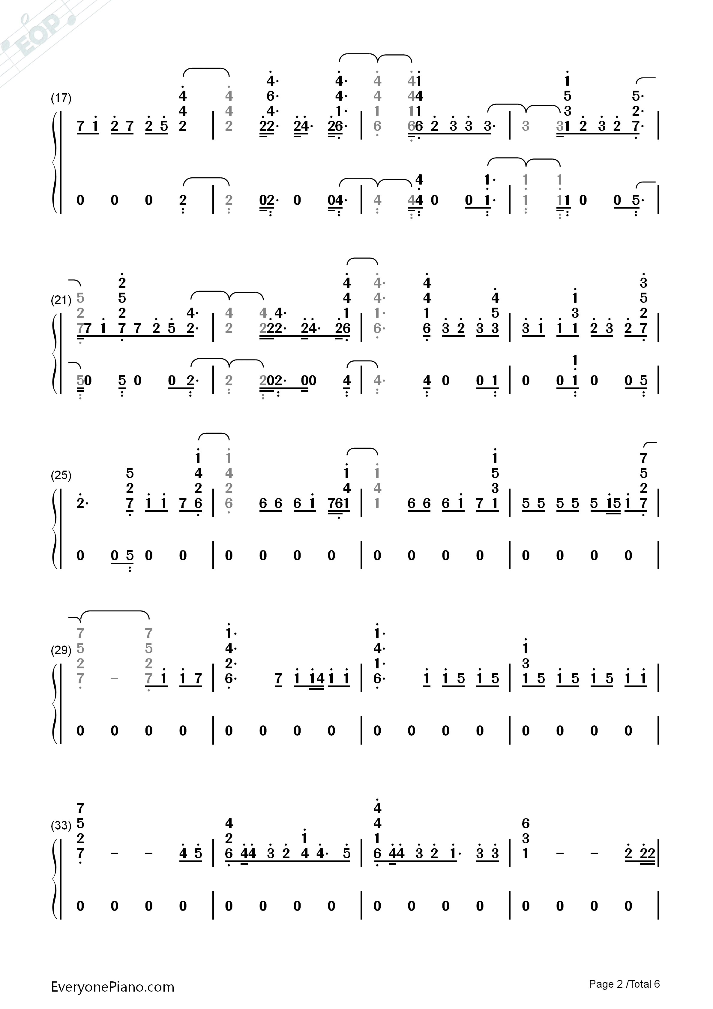 Amor_Amor_Amor钢琴简谱_Jennifer_Lopez演唱