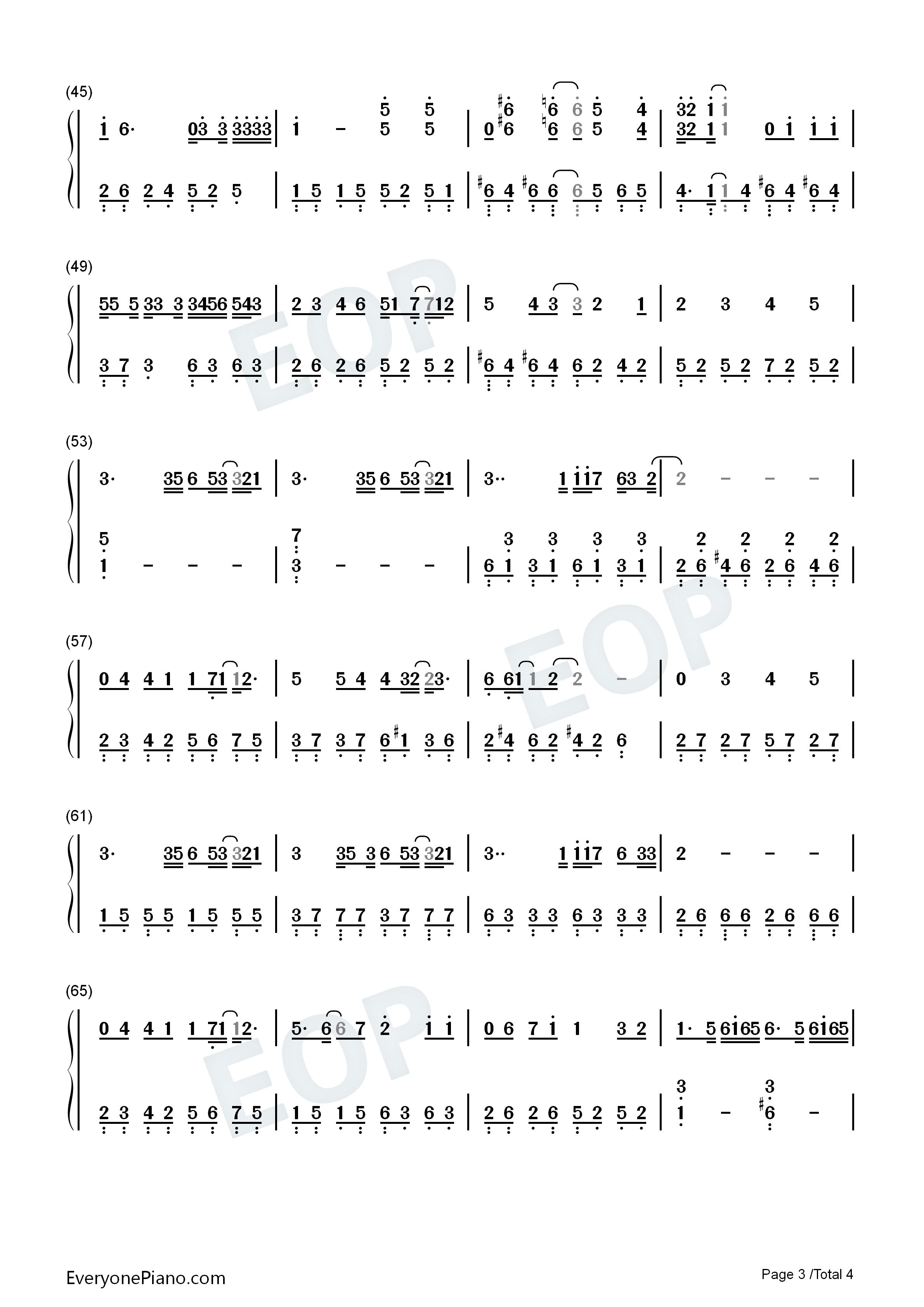 一天钢琴简谱_黄宣演唱