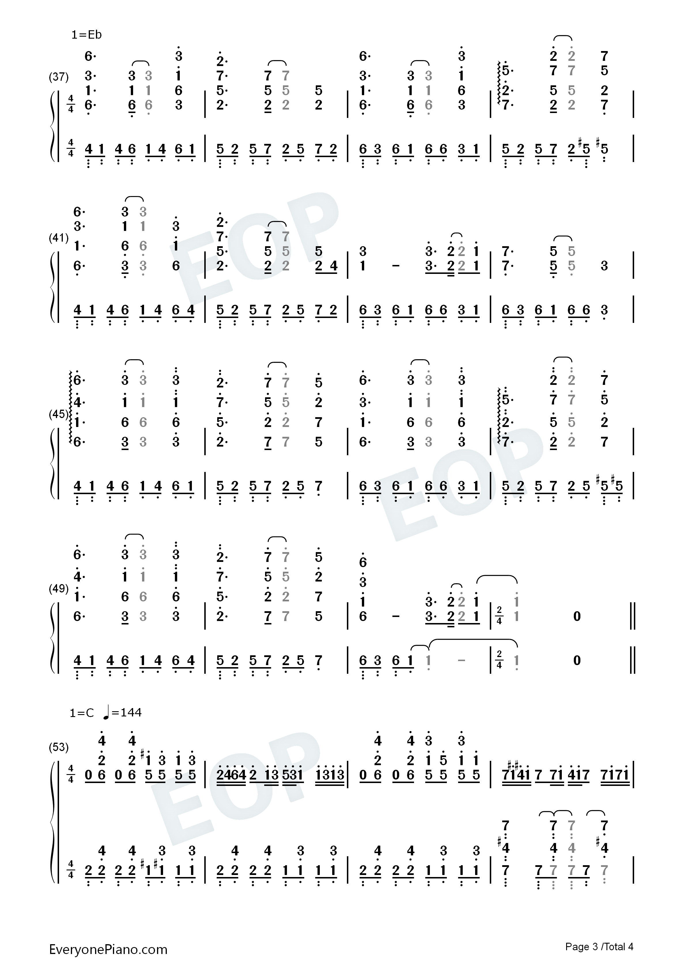 ルーネイトエルフ钢琴简谱_东方Project演唱
