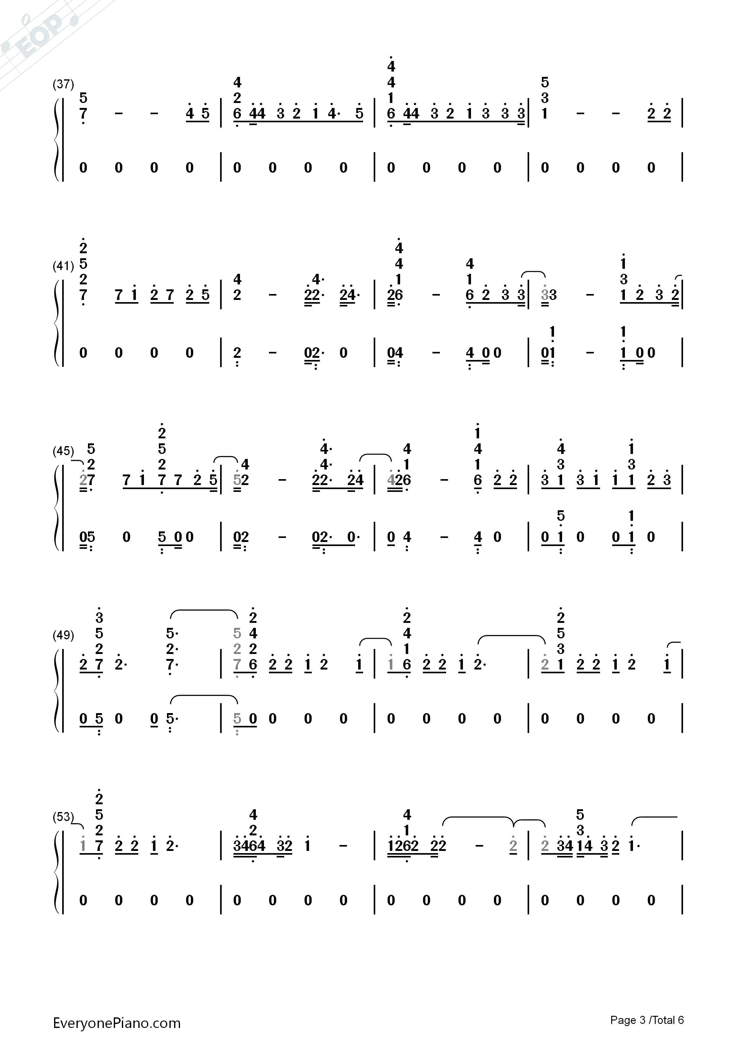 Amor_Amor_Amor钢琴简谱_Jennifer_Lopez演唱