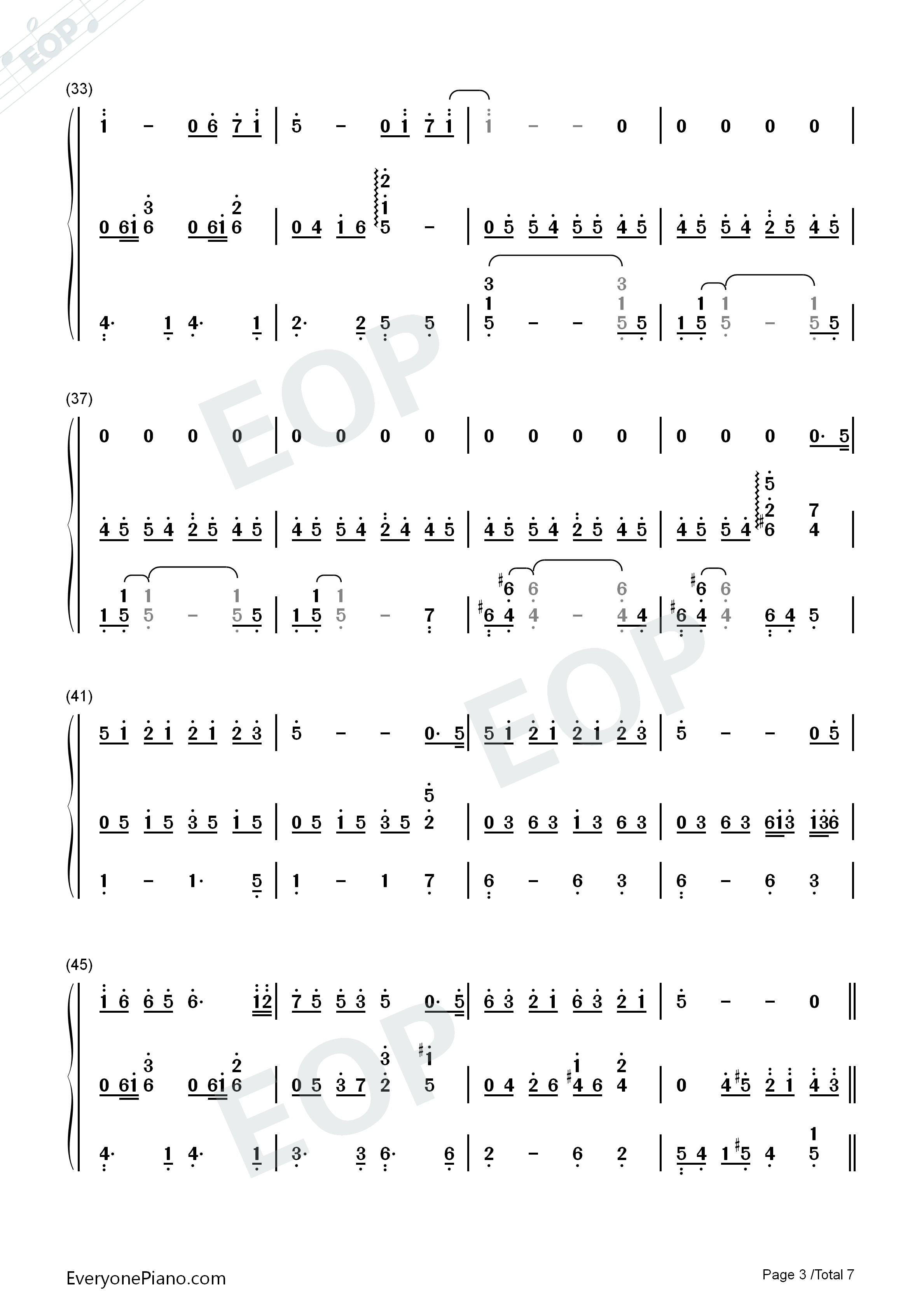 逆光钢琴简谱_孙燕姿演唱