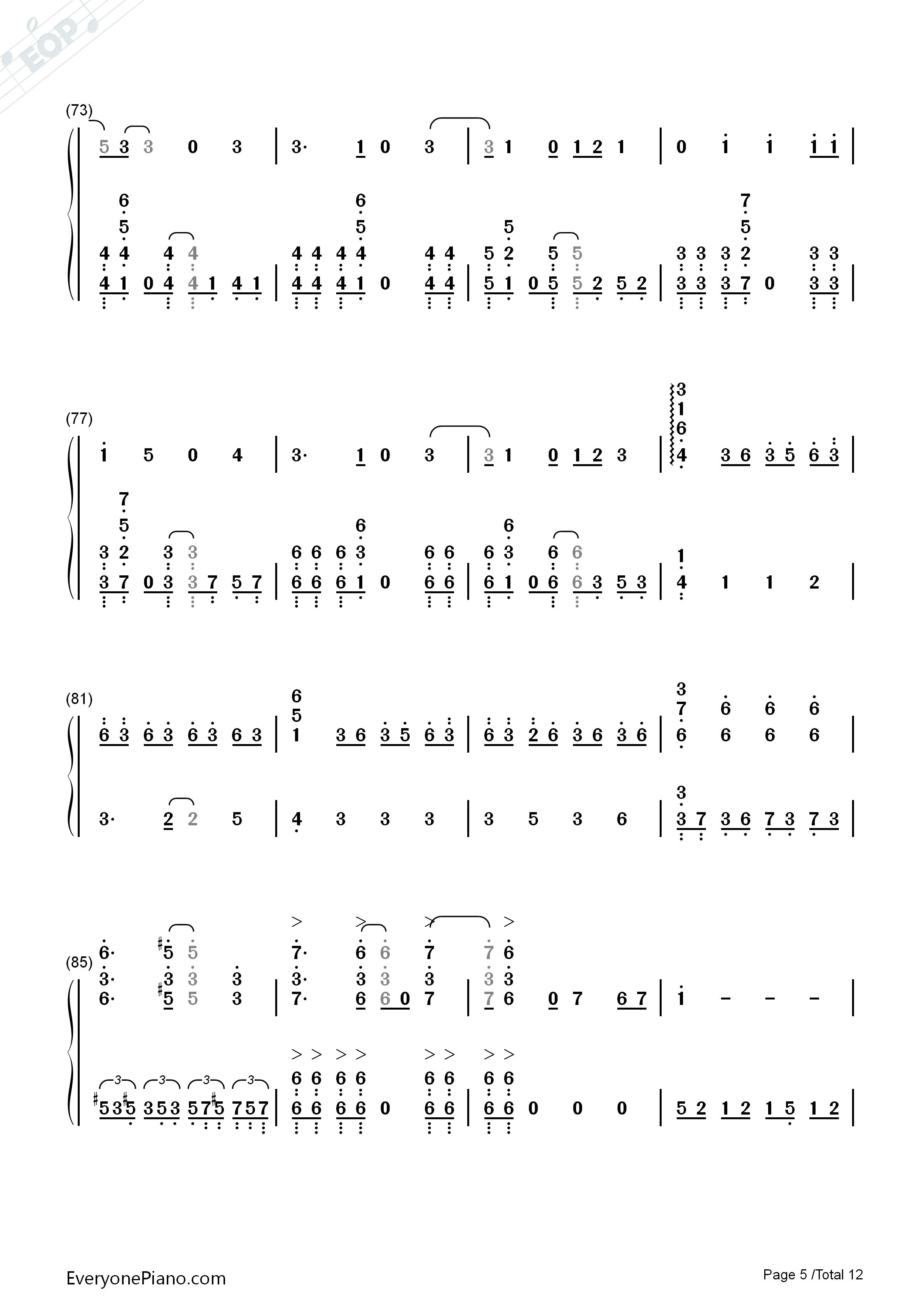 SAVIOR_OF_SONG钢琴简谱_ナノ_MY_FIRST_STORY演唱