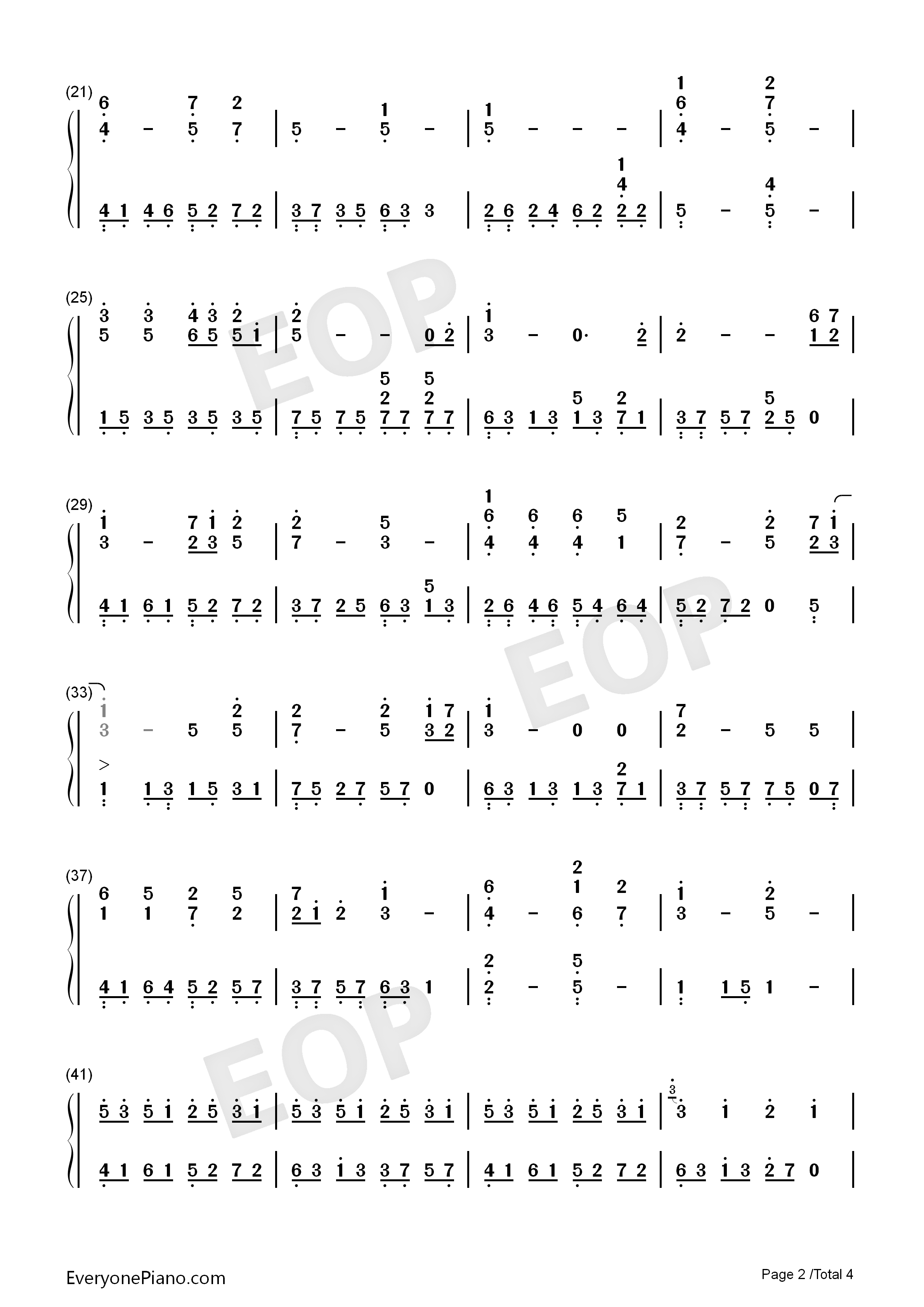 爱与希望钢琴伴奏钢琴简谱_林俊杰演唱