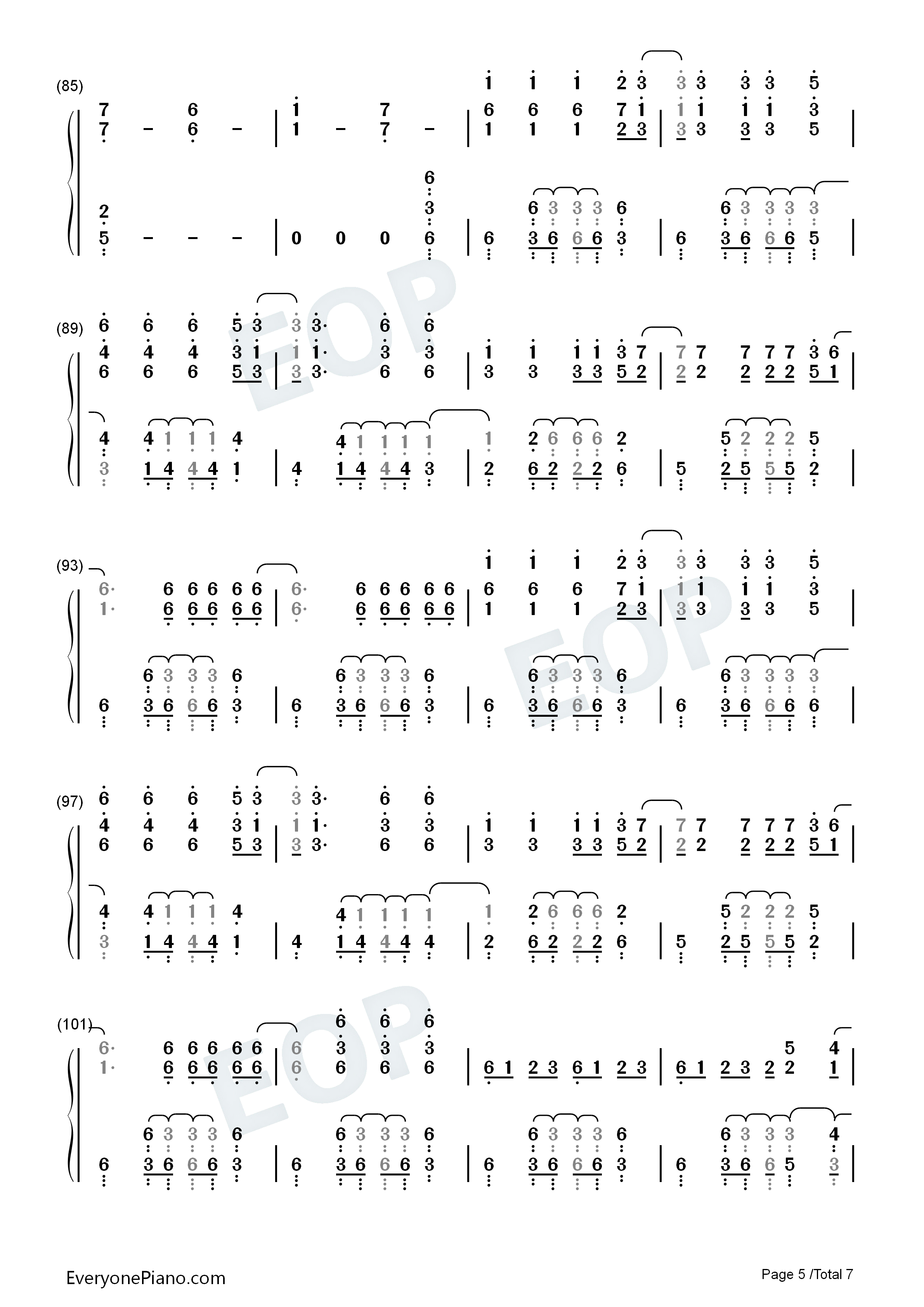 La_Di_Da钢琴简谱_Everglow演唱