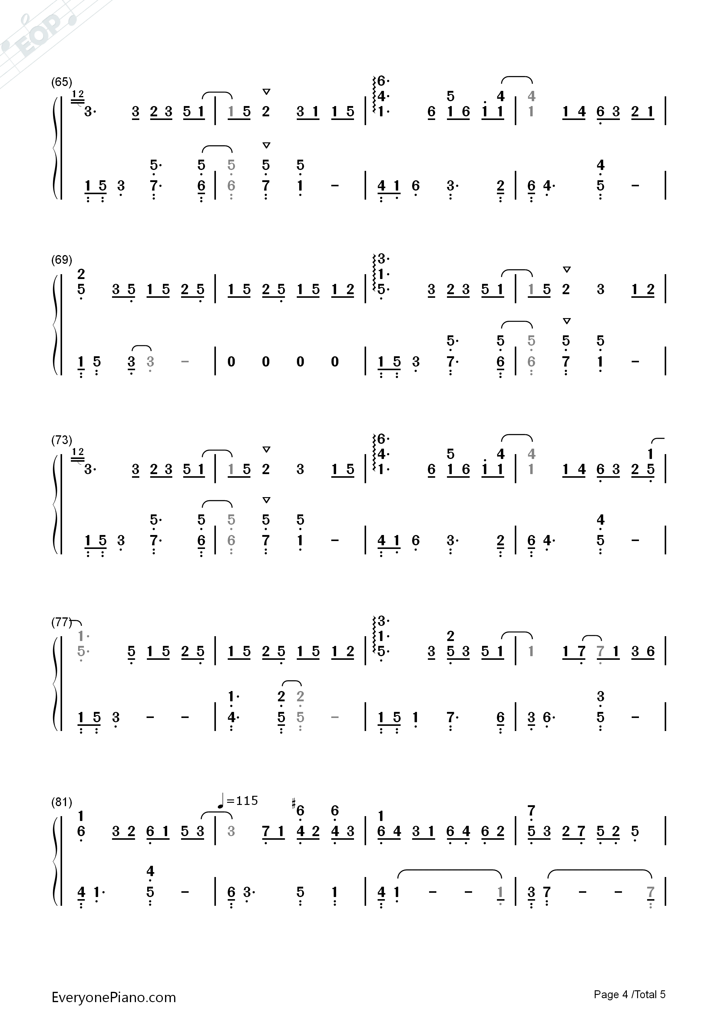 My_Sweet_Valentine钢琴简谱_藤崎诗织演唱