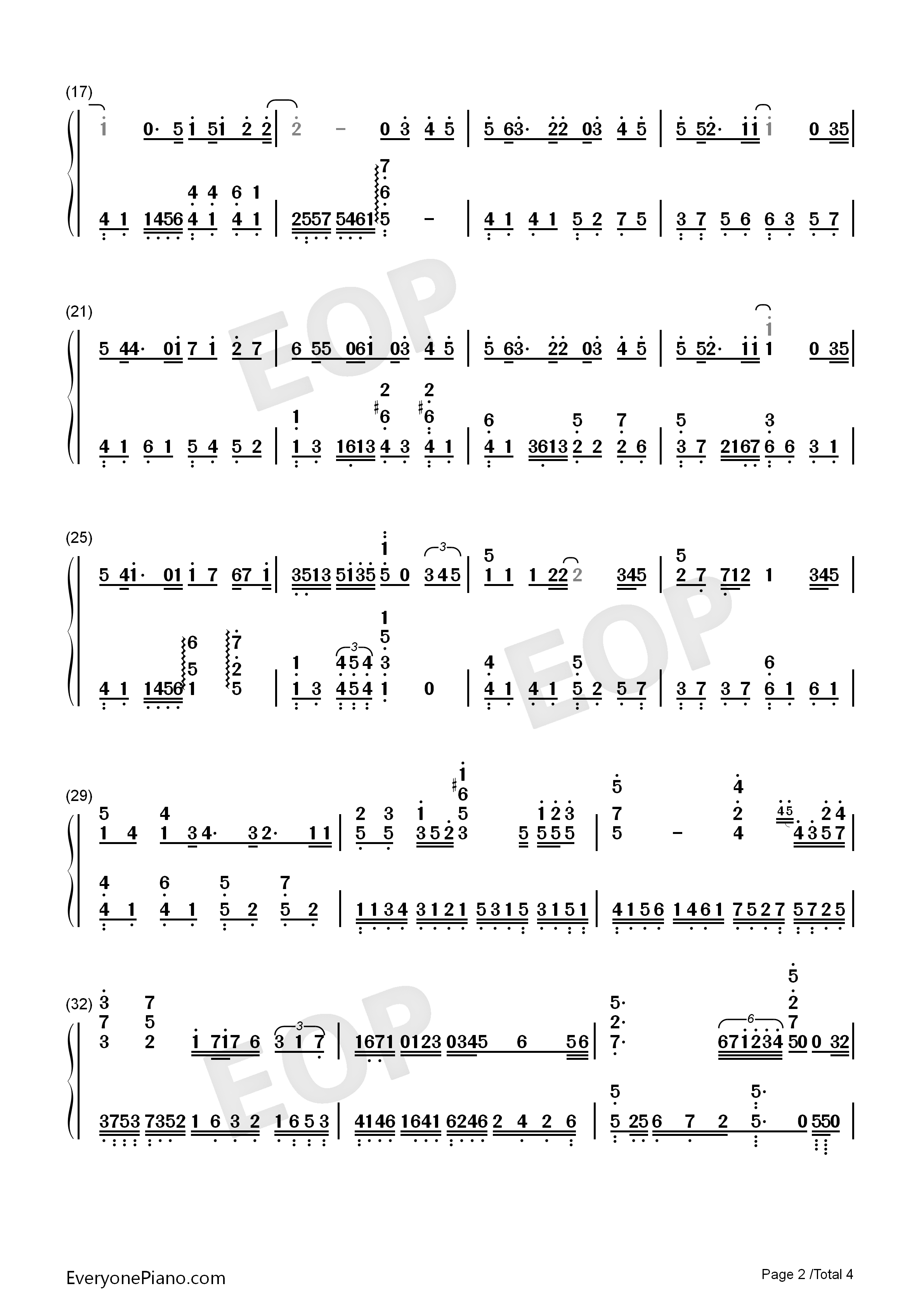 晴钢琴简谱_汪苏泷演唱