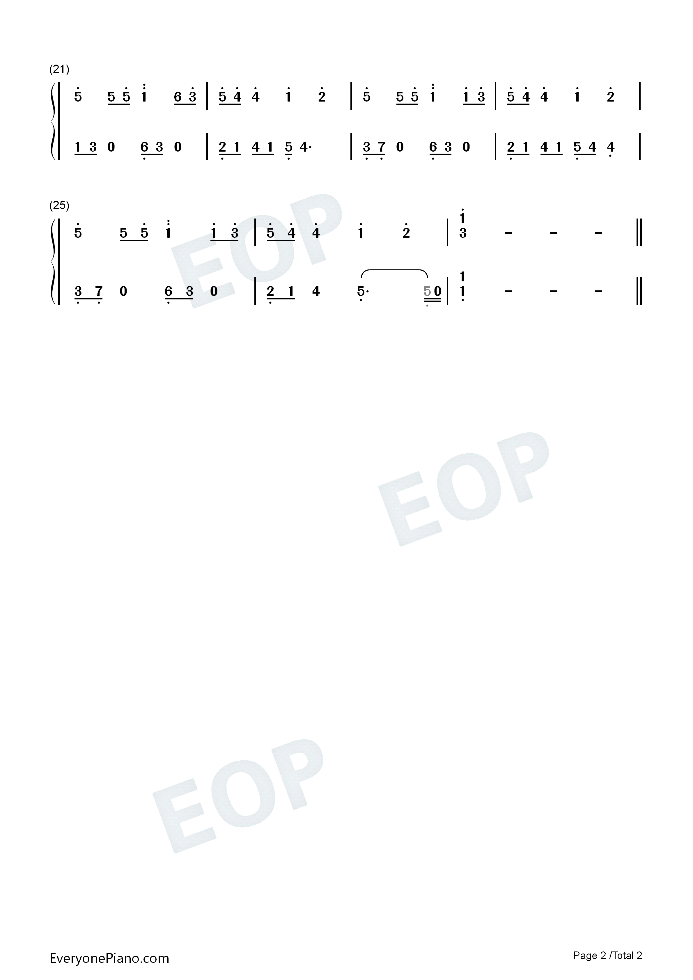 ひだまりの诗钢琴简谱_Le_Couple演唱