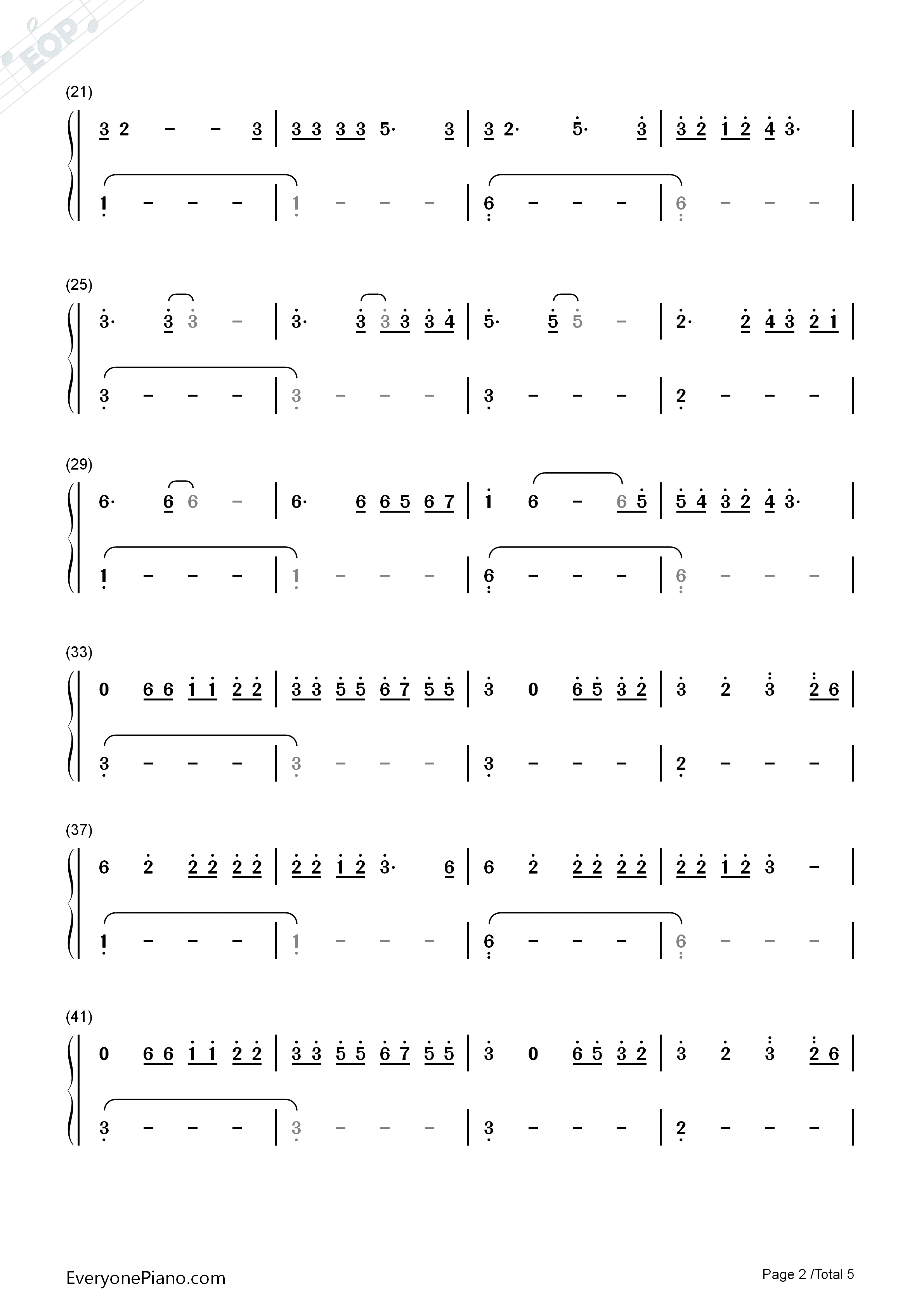 Easier钢琴简谱_5_Seconds_of_Summer演唱