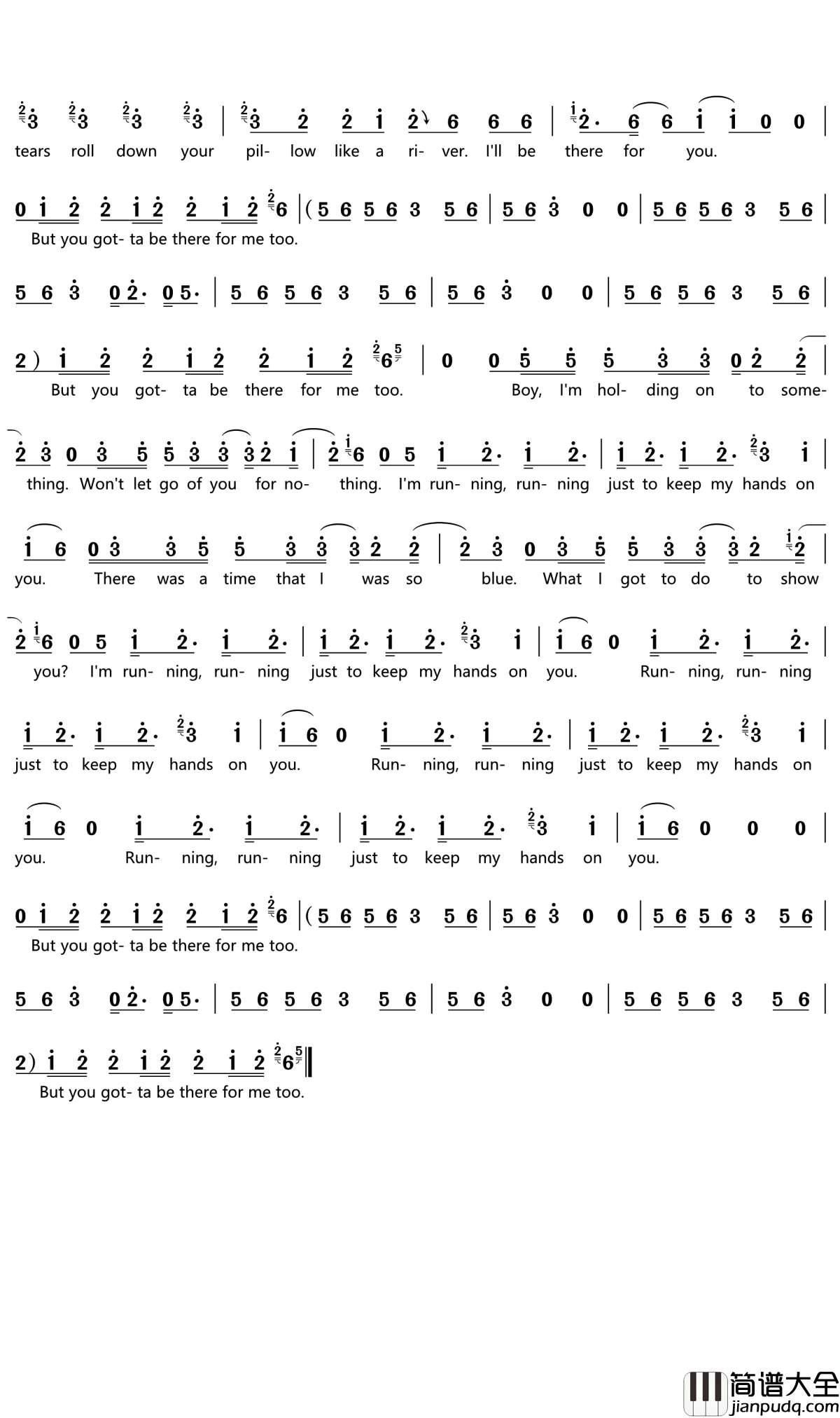 There_for_You简谱(歌词)_TROYESIVAN演唱_门酱胡安曲谱