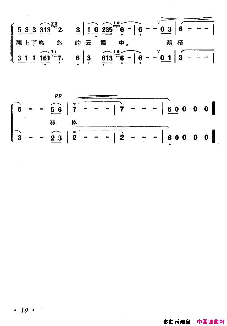 锡尼河哟，你最知道姑娘的秘密简谱