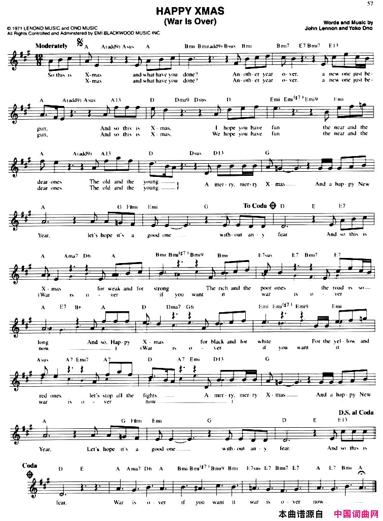 HAPPYXMAS简谱
