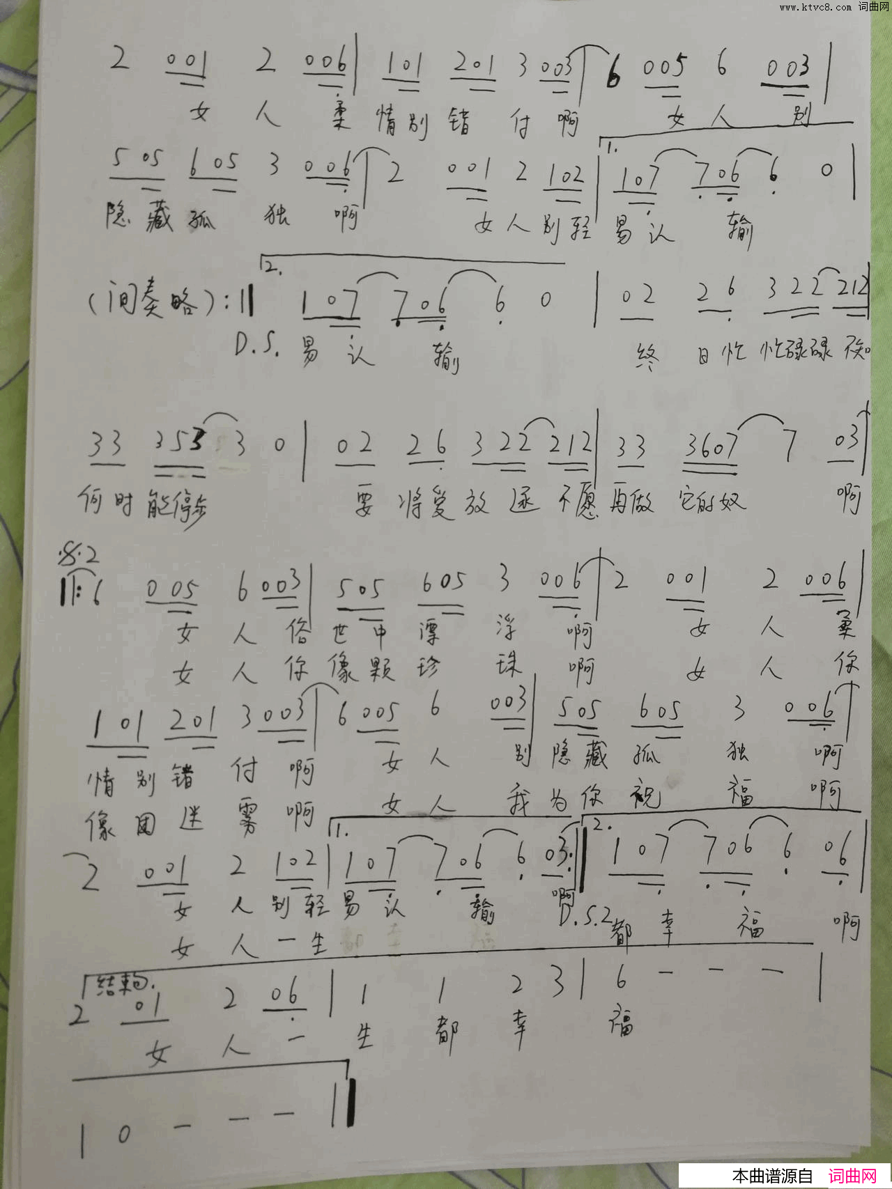 啊，女人子婵的原创单曲，女性励志题材简谱_郑子婵演唱_郑子婵/郑子婵词曲