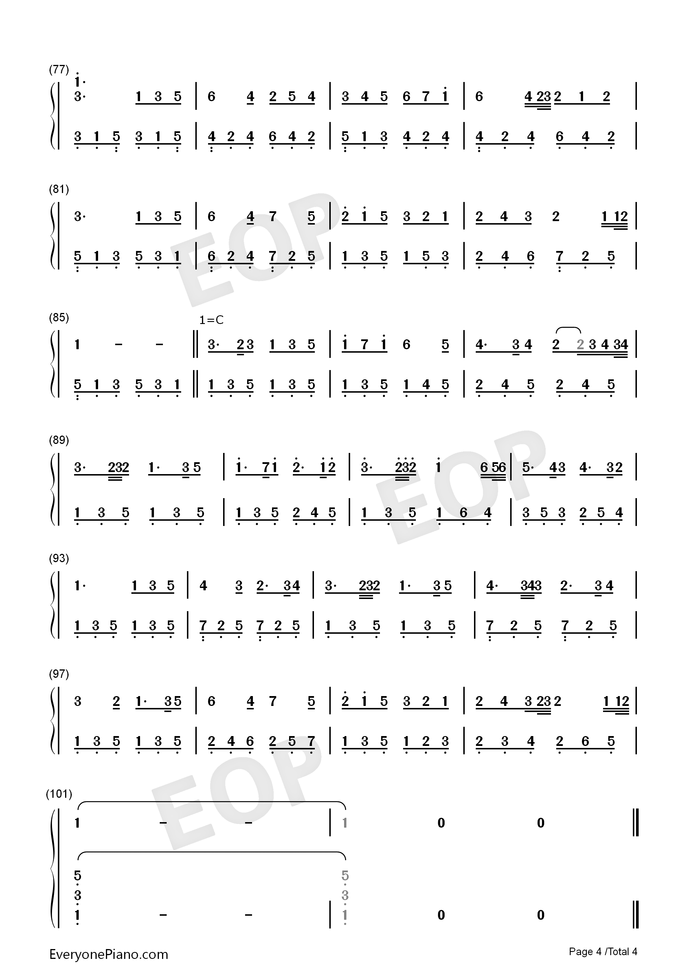 荆棘鸟主题曲钢琴简谱_Henry_Mancini演唱