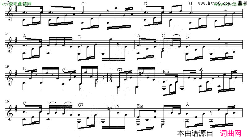 灰姑娘指弹吉他独奏谱五线谱简谱_高飞改编演唱