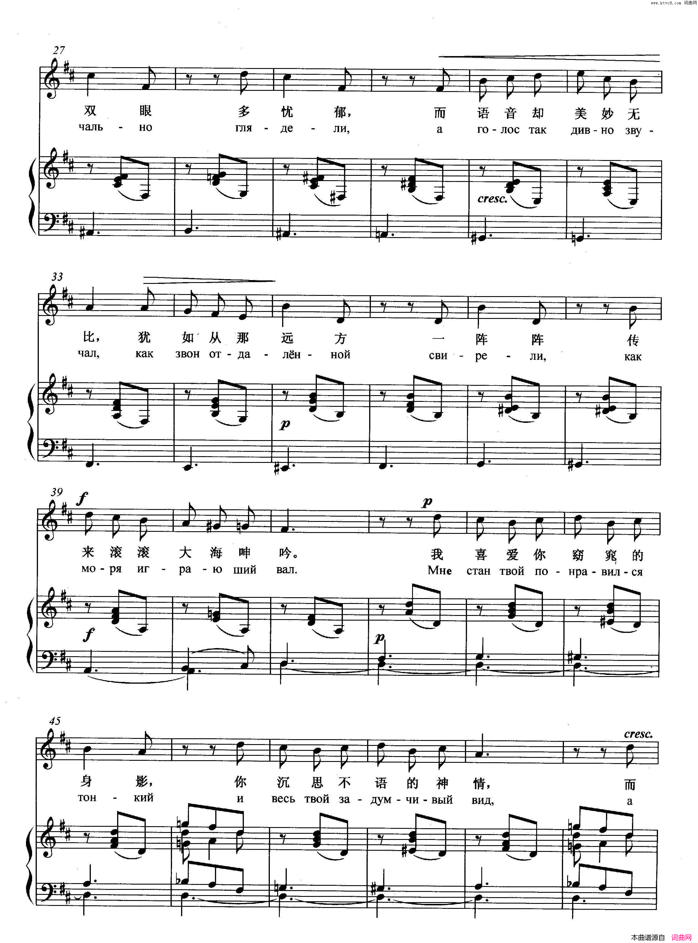 [俄]喧闹的舞会上正谱简谱