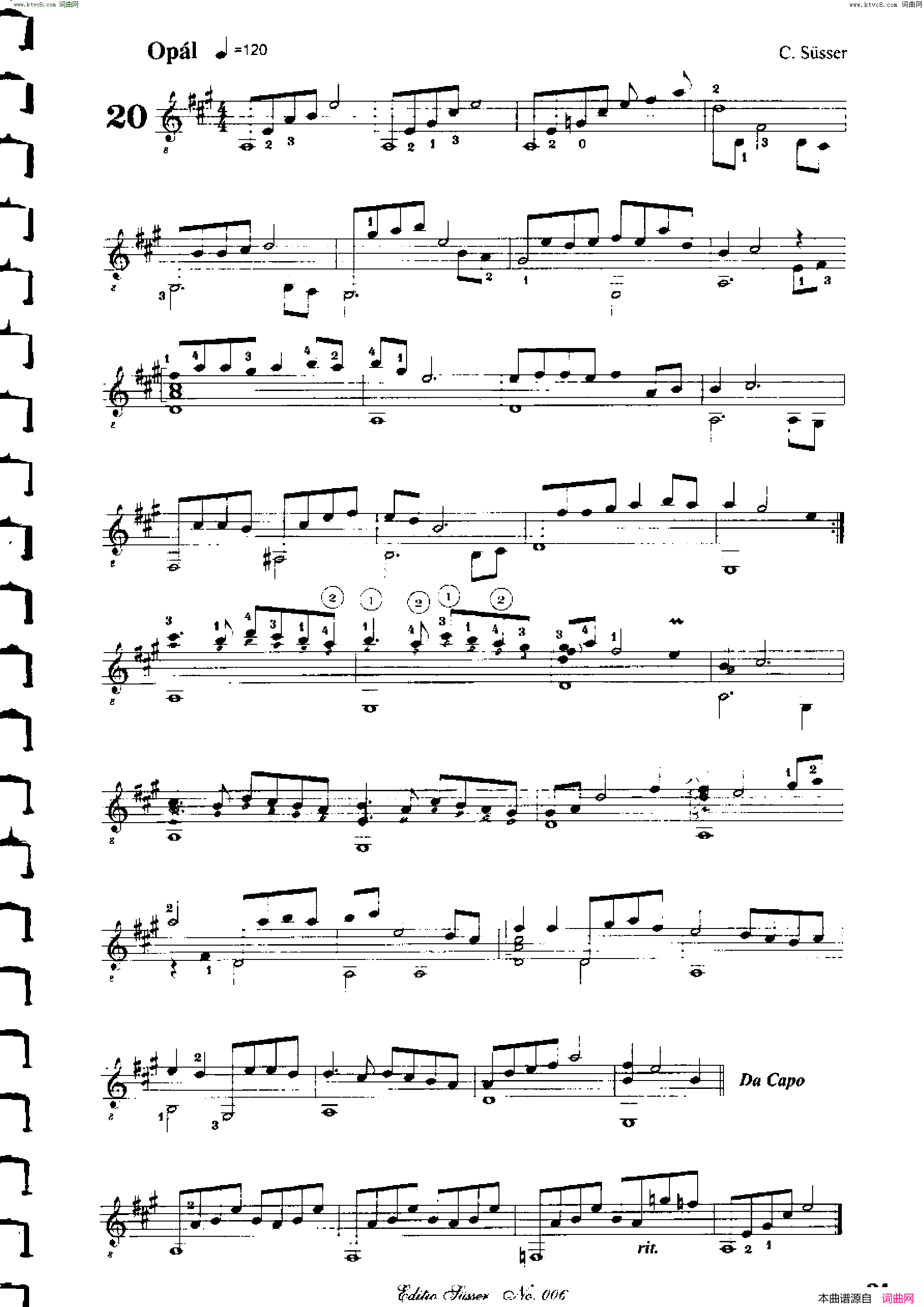 Classical_guitar-Susser_Ctibor_No_6,_Fantazie_ze_sveta_mineralu简谱