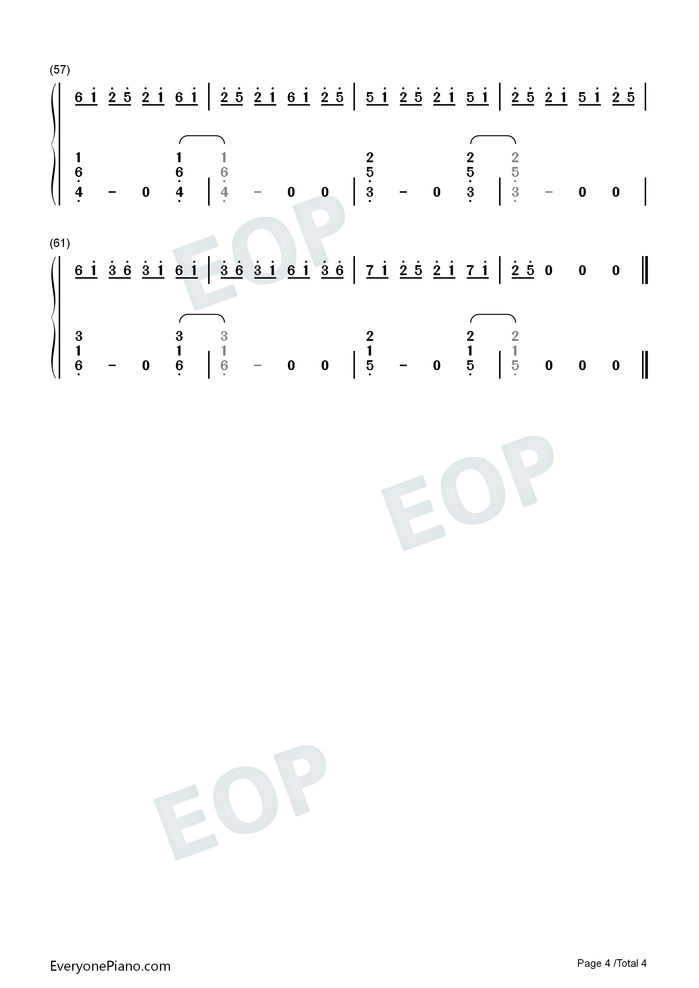 O钢琴简谱_Coldplay演唱