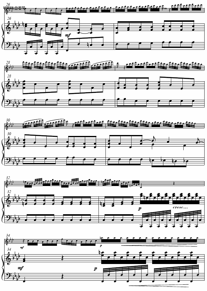 维瓦尔第四季_冬季简谱