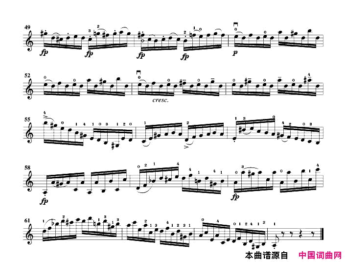 随想曲第二首简谱_罗德曲演唱