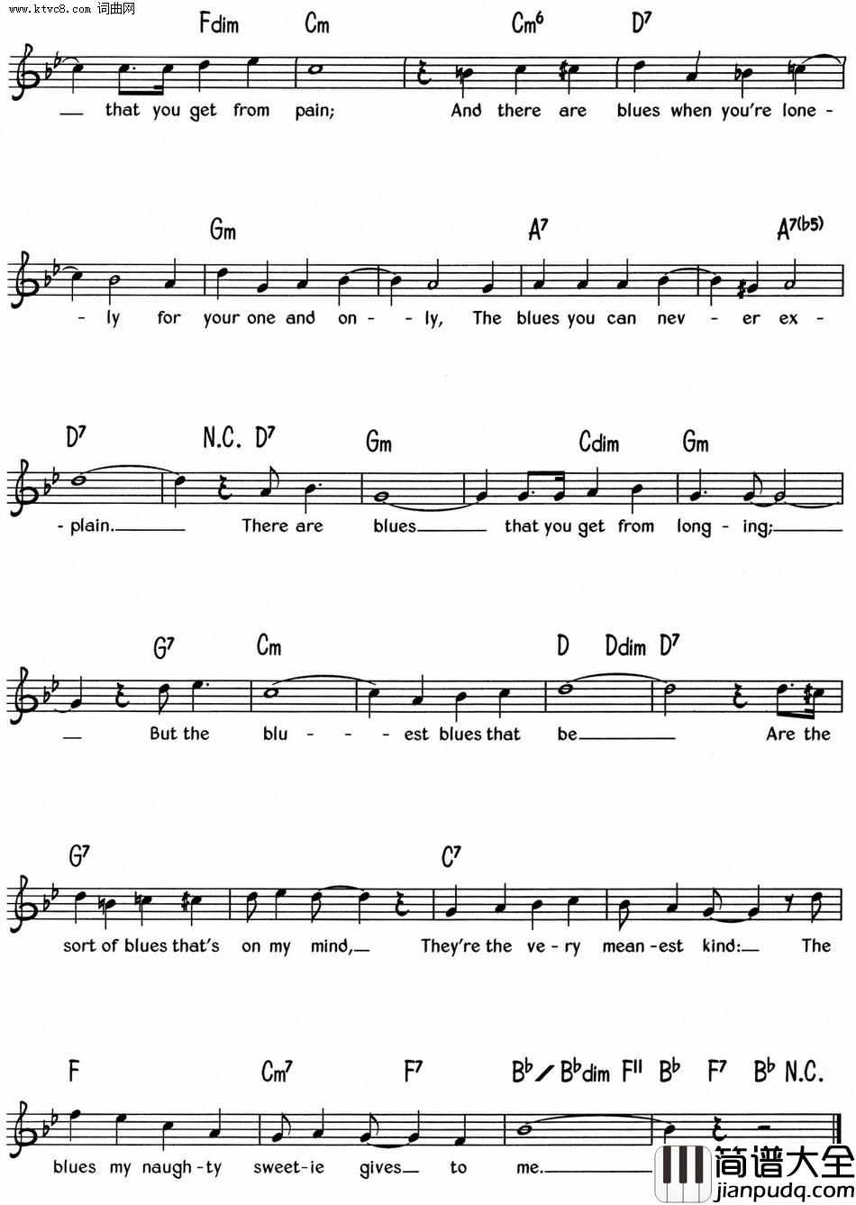 蓝调音乐：Blues_My_Naughty_Sweetie_Gives_To_Me简谱