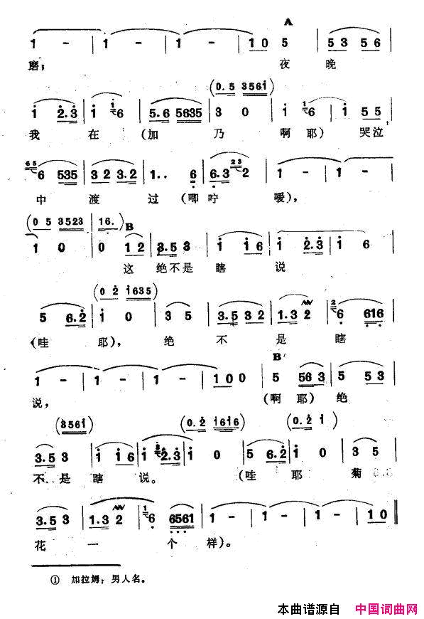 菊花一个样新疆伊犁维吾尔民歌第一套_修渠歌_菊花一个样新疆伊犁_维吾尔民歌_第一套_修渠歌_简谱