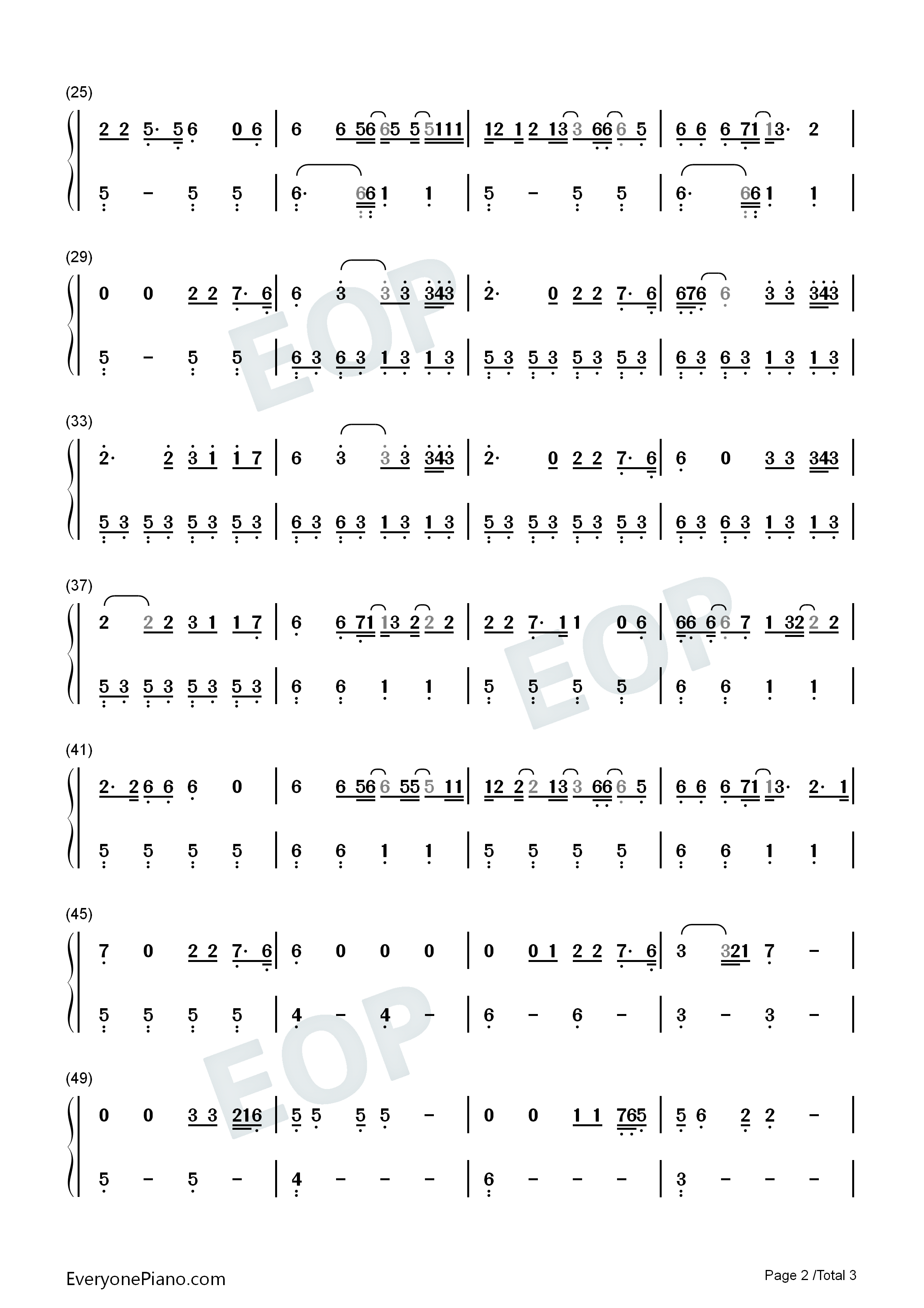 Back_to_You钢琴简谱_Lost_Frequencies_Elley_Duhe_X_Ambassadors演唱