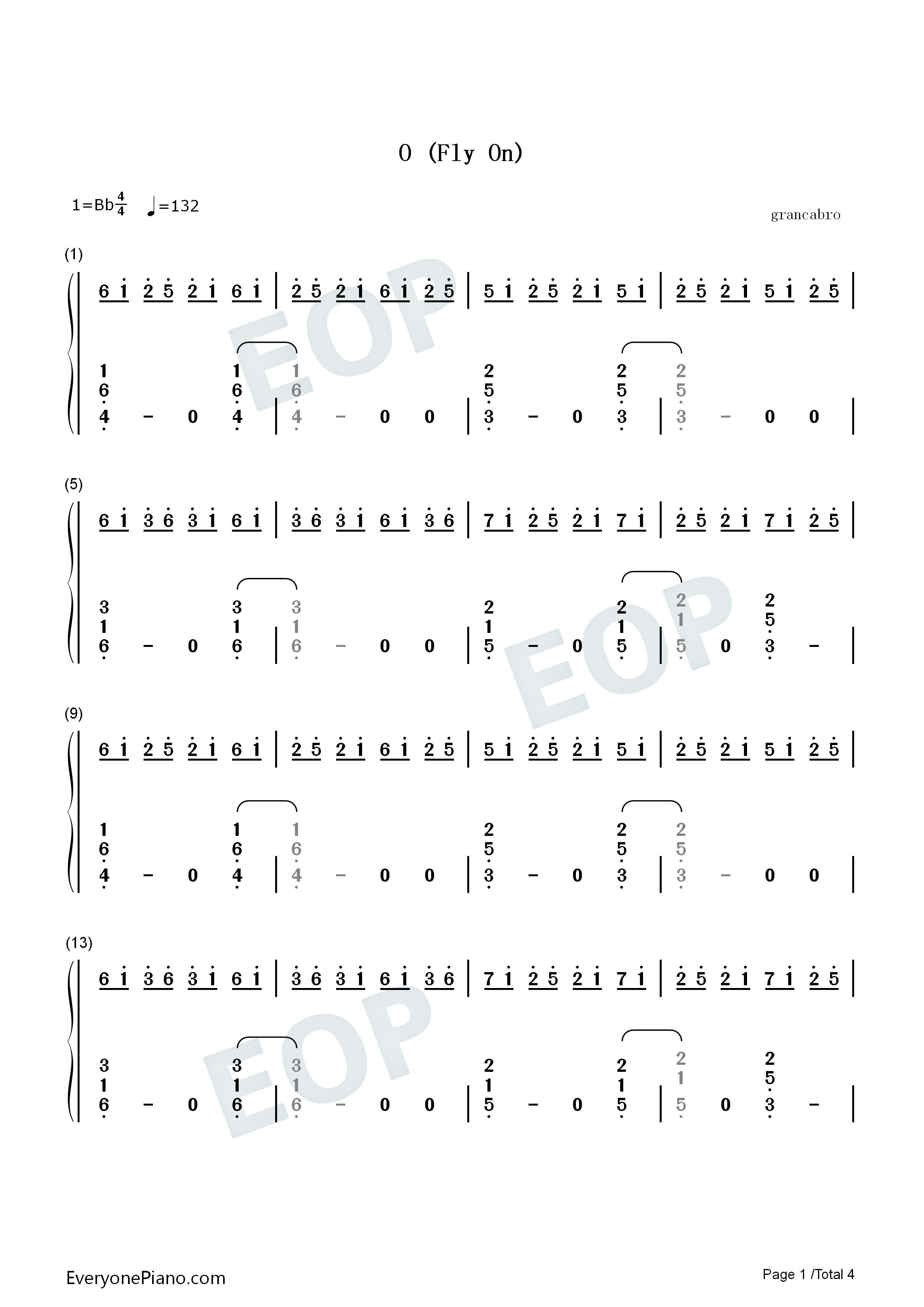 O钢琴简谱_Coldplay演唱