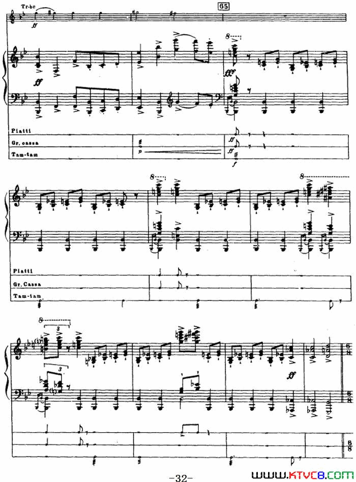 5.冰湖上的激战选自大合唱_亚历山大·涅夫斯基_、正谱简谱