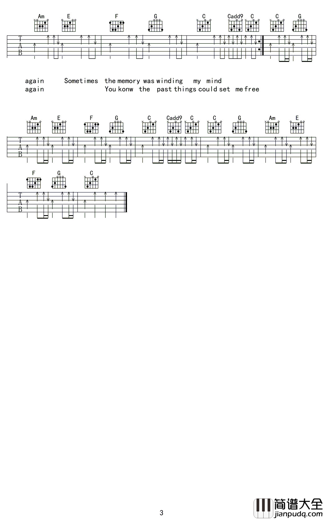 Say_it_again吉他谱_盘尼西林乐队_与过去和解,对世界温柔