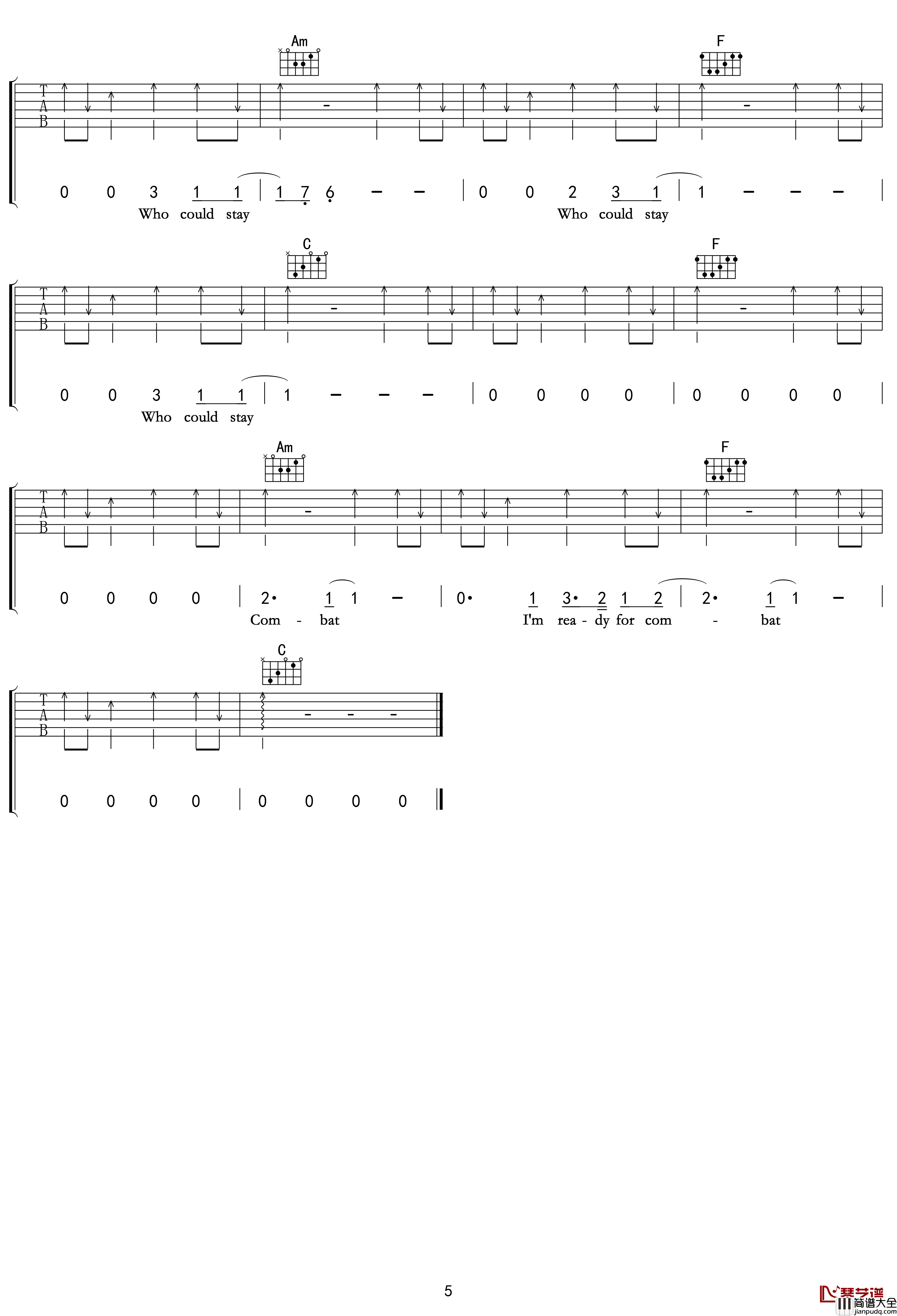 The_Archer吉他谱_C调_Taylor_Swift最新单曲【附示范音频】