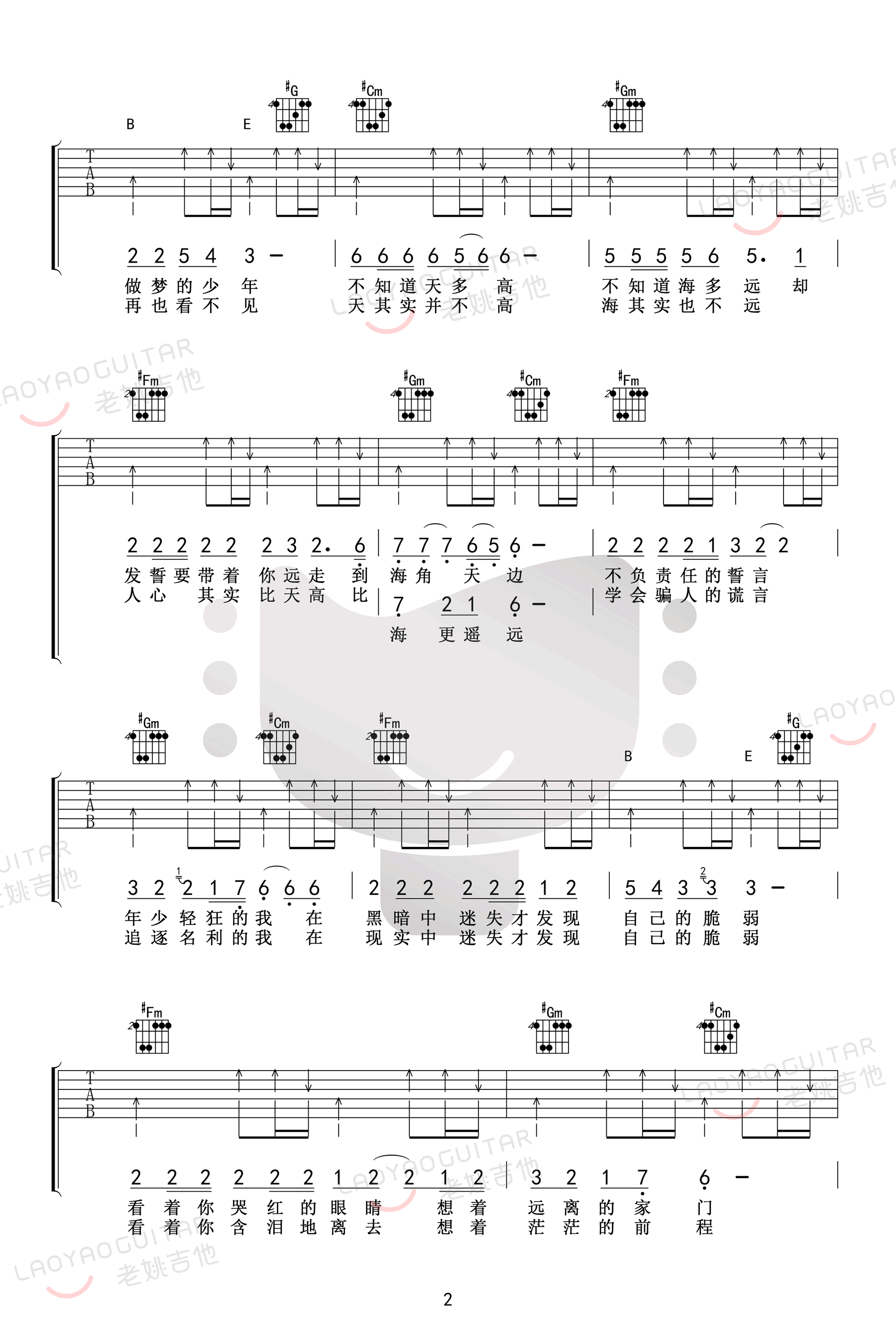 星星点灯吉他谱_郑智化_带前奏完整版_弹唱教学视频
