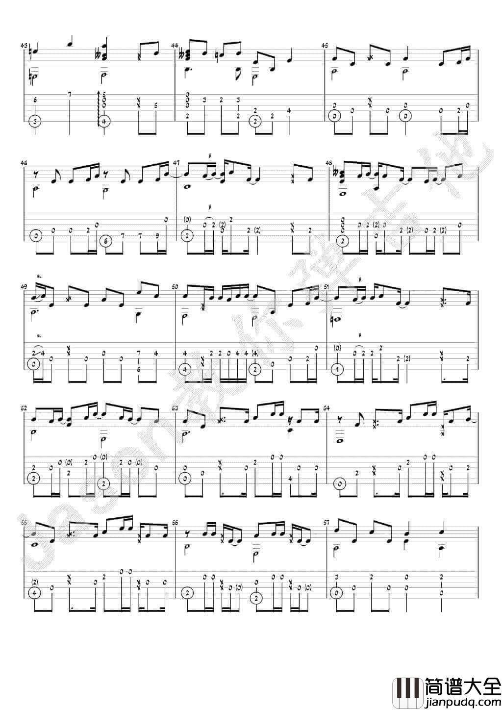 等你下课吉他指弹谱_附独奏演示教学视频_周杰伦