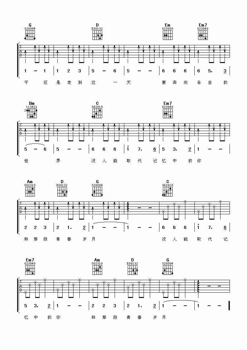 放心去飞吉他谱__小虎队