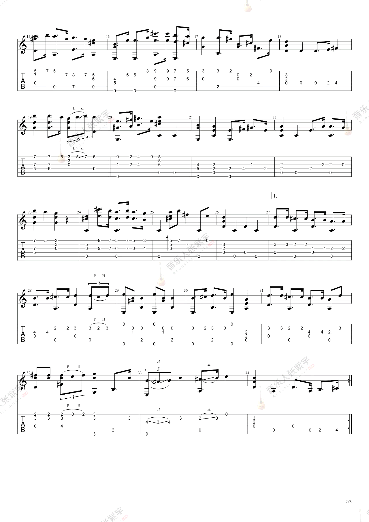 哆啦A梦指弹谱_吉他独奏谱_张紫宇指弹_吉他演示视频