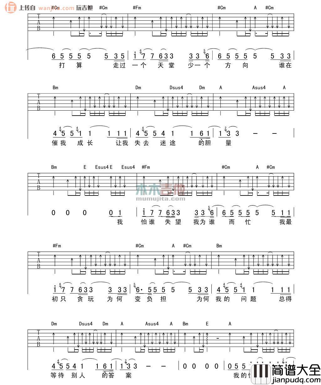 然后怎样吉他谱_陈奕迅_吉他弹唱谱_高清图片谱 然后怎样吉他谱_陈奕迅_吉他弹唱谱_高清图片谱