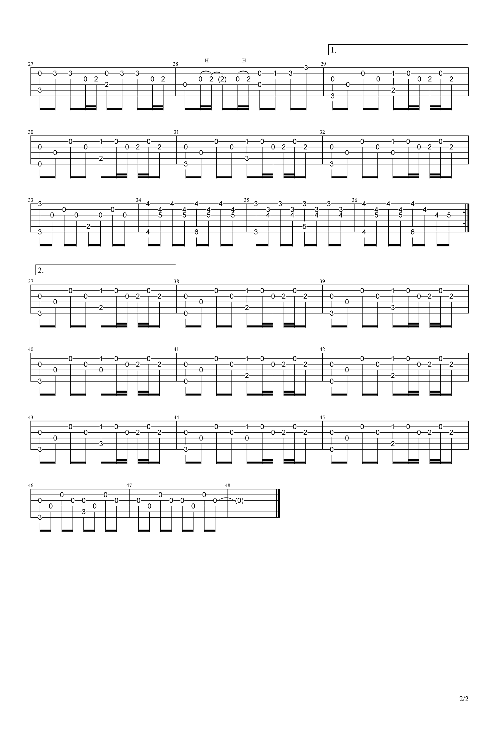 龙卷风指弹吉他谱_周杰伦_简单版独奏六线谱_吉他指弹谱