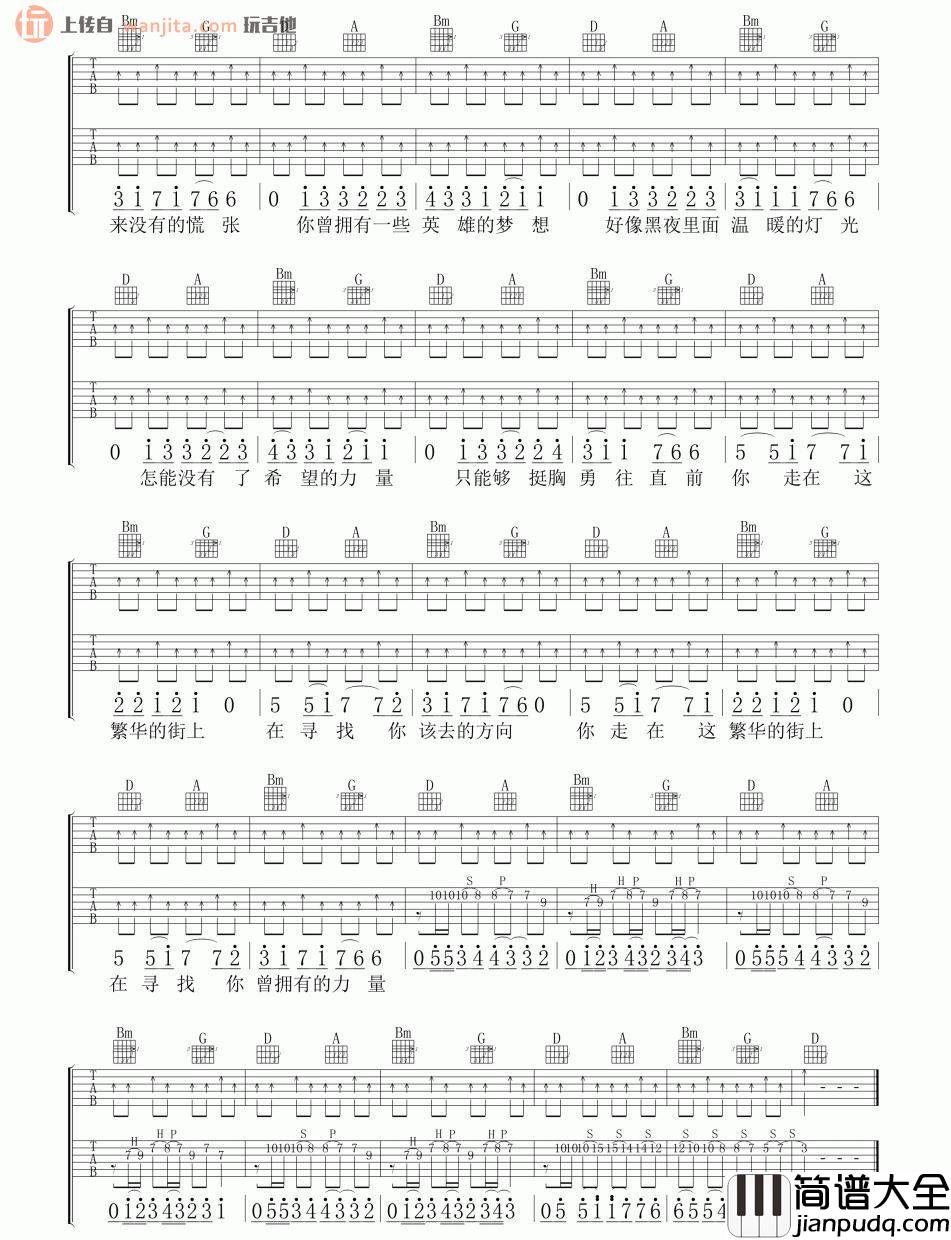 那一年吉他谱_许巍_D调原版六线谱_《那一年》吉他弹唱谱 那一年吉他谱_许巍_D调原版六线谱__那一年_吉他弹唱谱