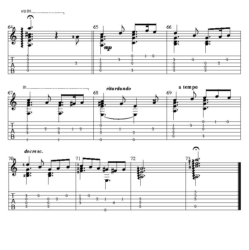 绿袖子_经典名曲_图片谱标准版_吉他谱_Richard_Clayderman_吉他图片谱_高清