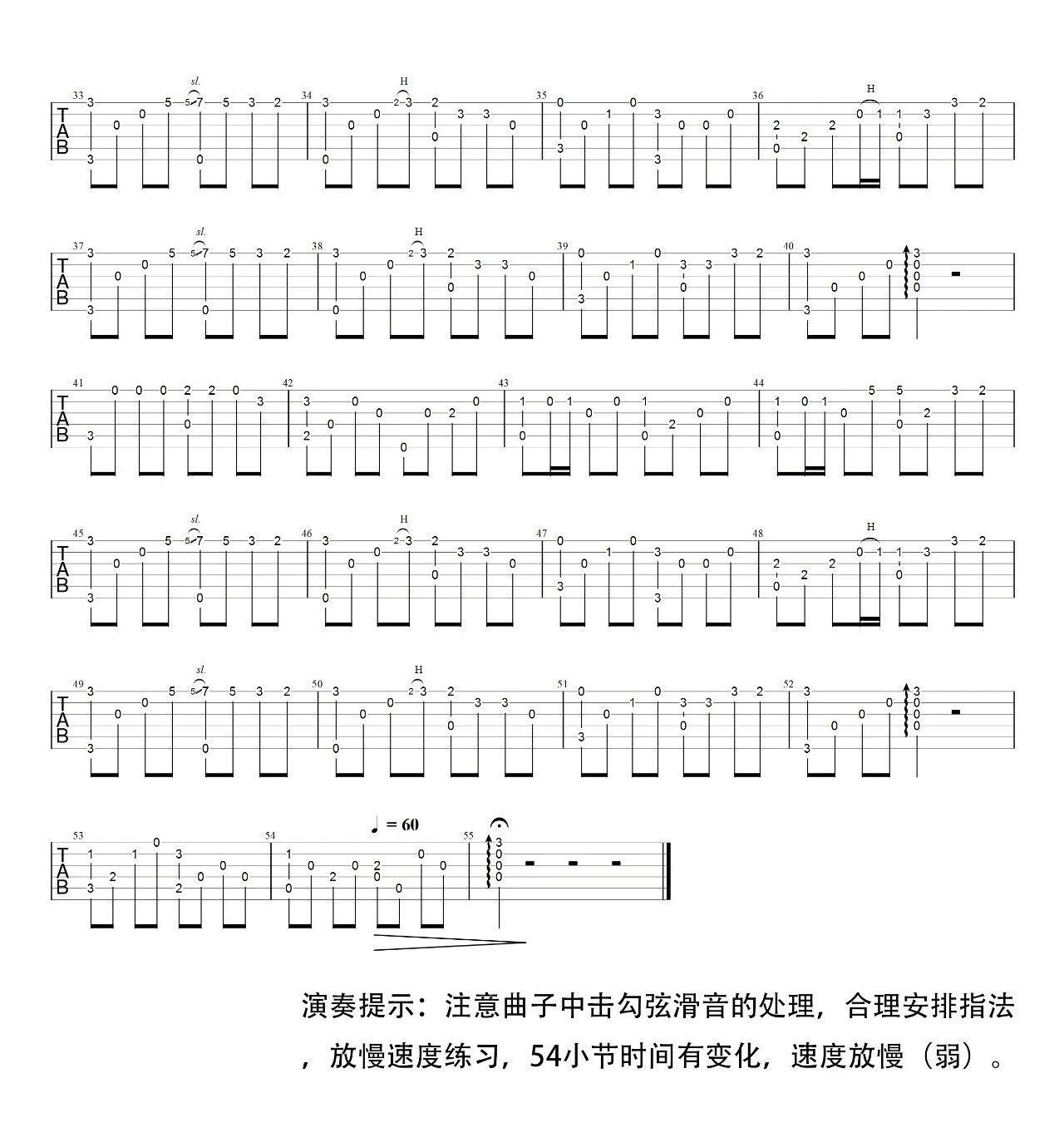 挥着翅膀的女孩指弹谱吉他谱_容祖儿_吉他图片谱_高清