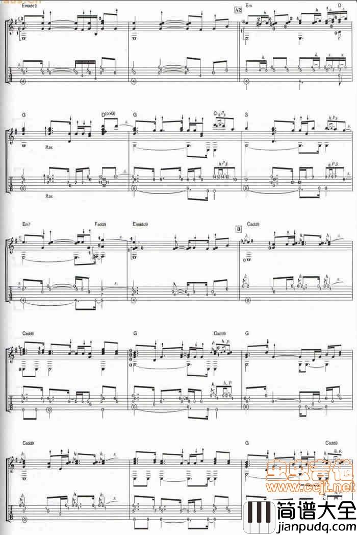 老鹰之歌|吉他谱|图片谱|高清|押尾桑