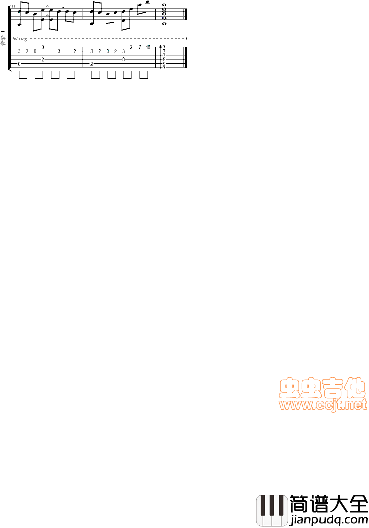 动漫|鸟之诗|吉他谱|图片谱|高清|鸟之诗