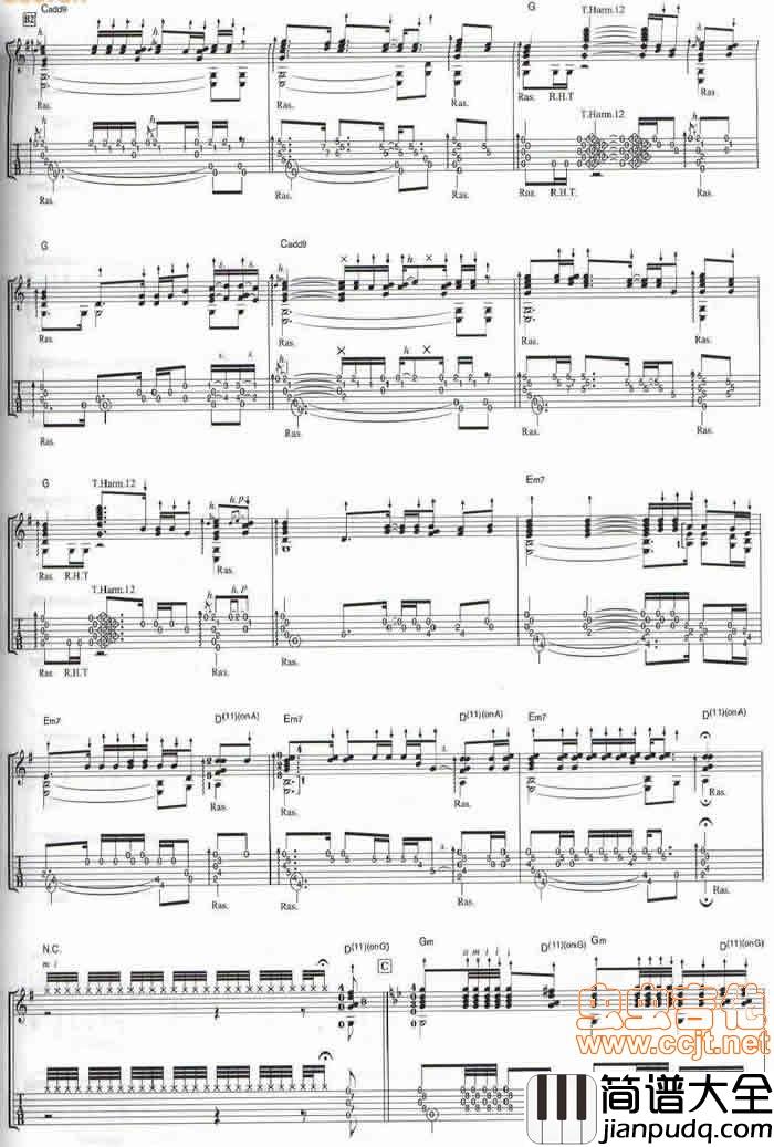 老鹰之歌|吉他谱|图片谱|高清|押尾桑