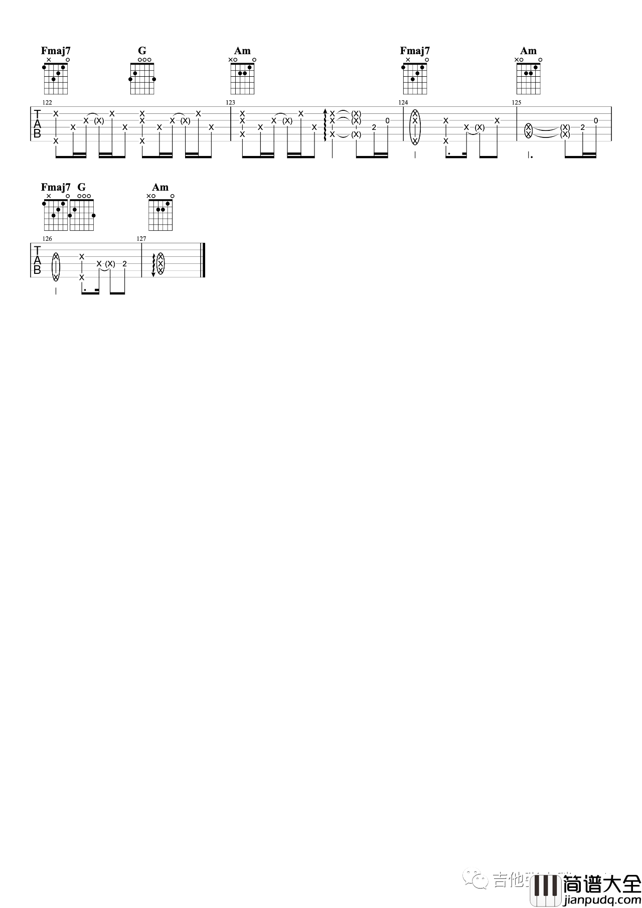 白鸽吉他谱_伍佰_白鸽C调吉他弹唱谱