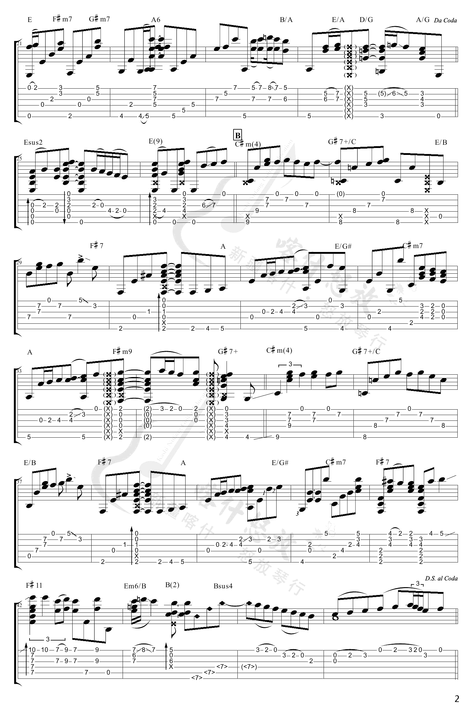 Tommy Emmanuel Angelina吉他谱 指弹六线谱