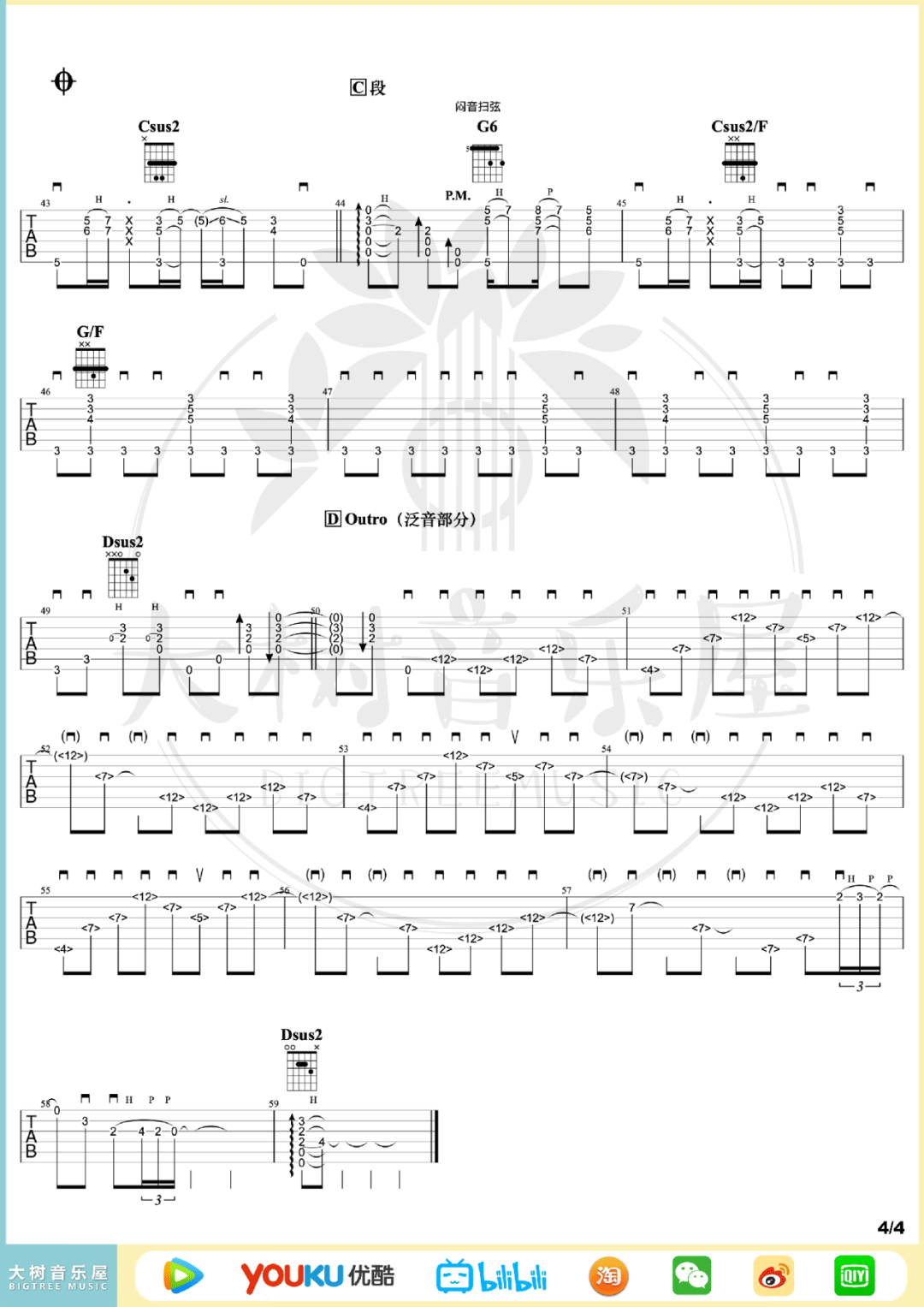 Tommy Emmanuel Angelina吉他谱 指弹六线谱
