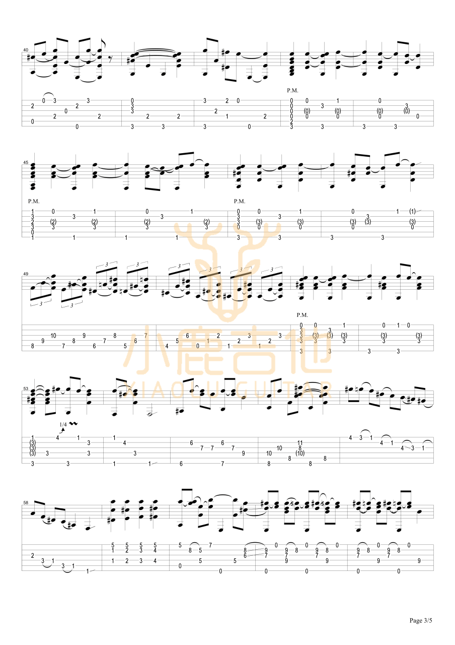 Tommy Emmanuel Biskie吉他谱 指弹六线谱